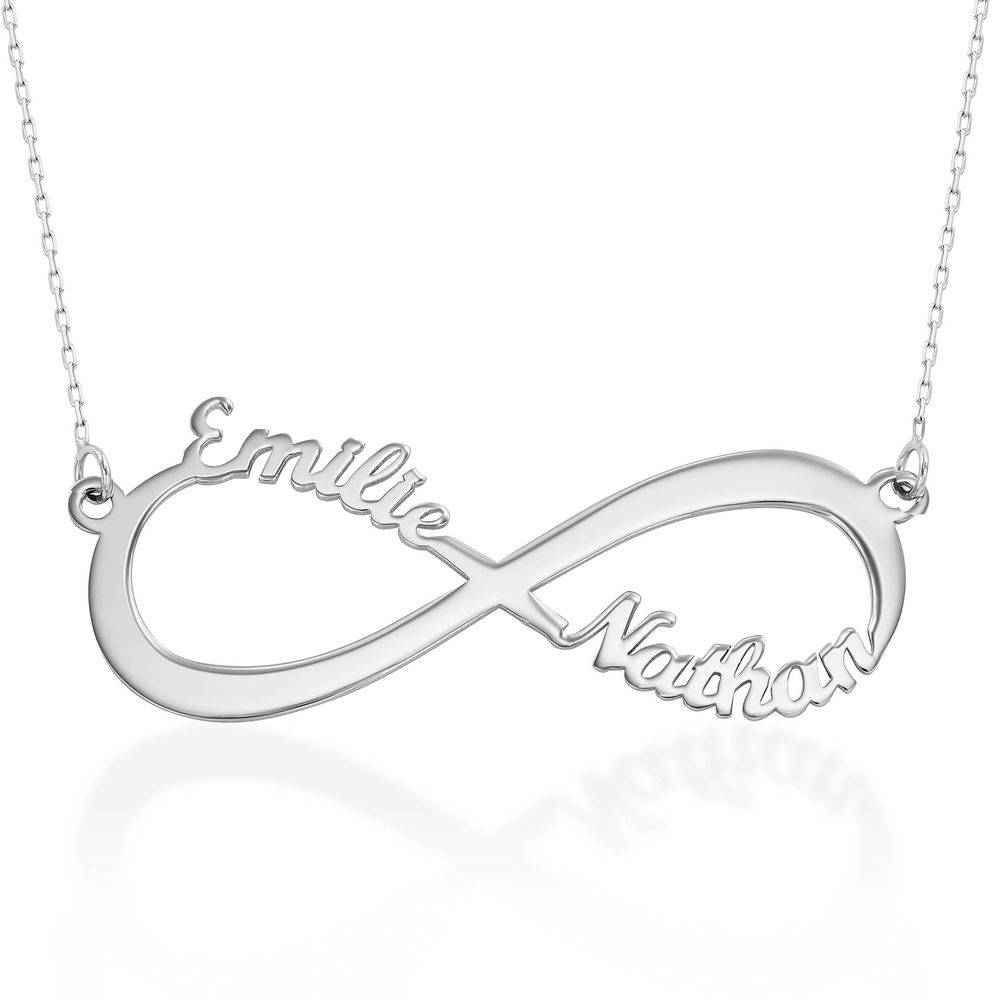 Infinity Name Necklace in 14k White Gold
