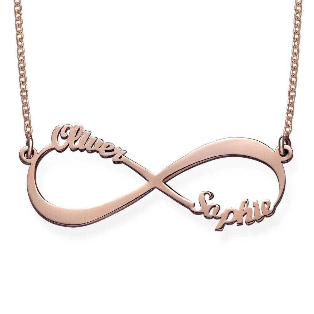 Infinity Name Necklace in Rose Vermeil