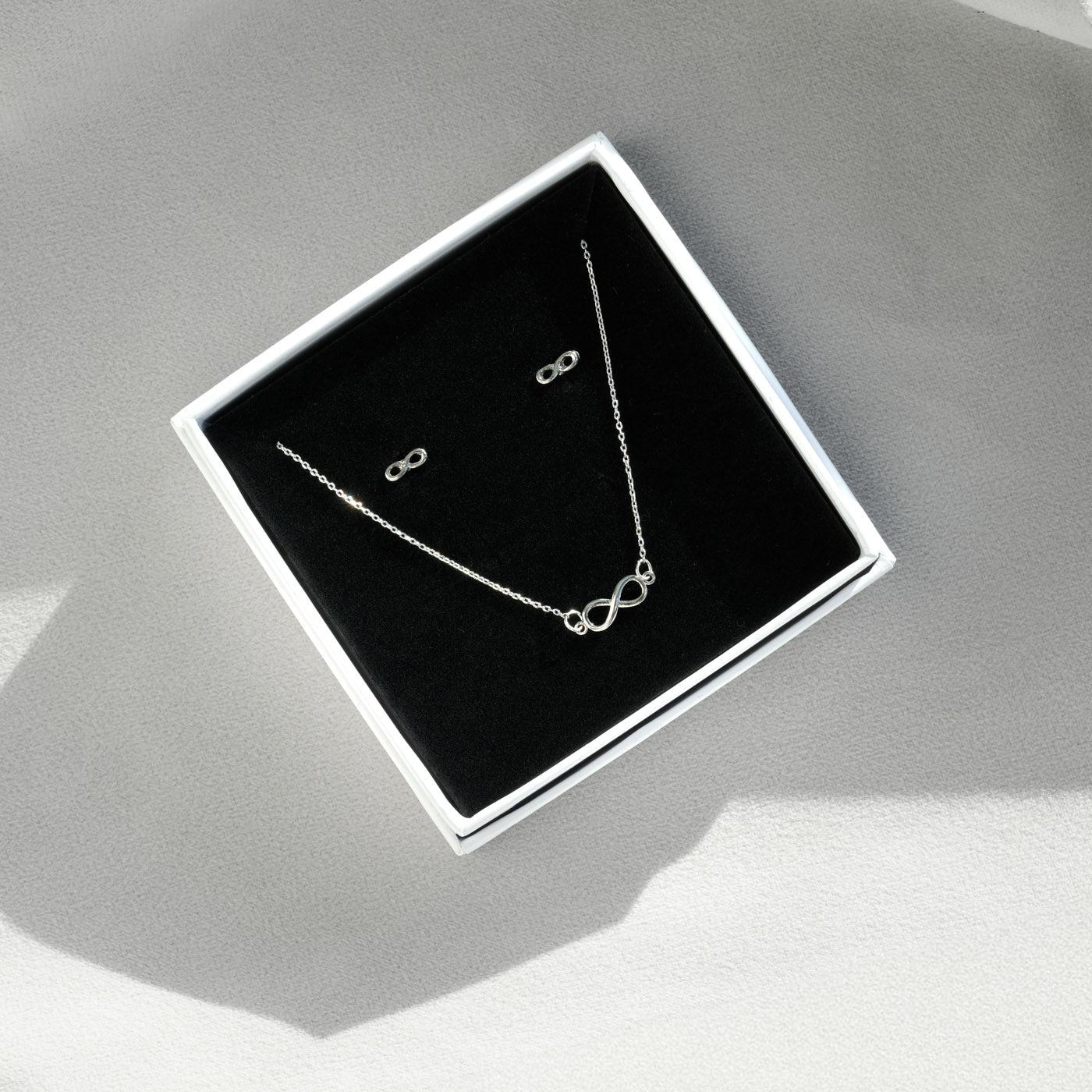 Infinity Necklace & Earrings Set