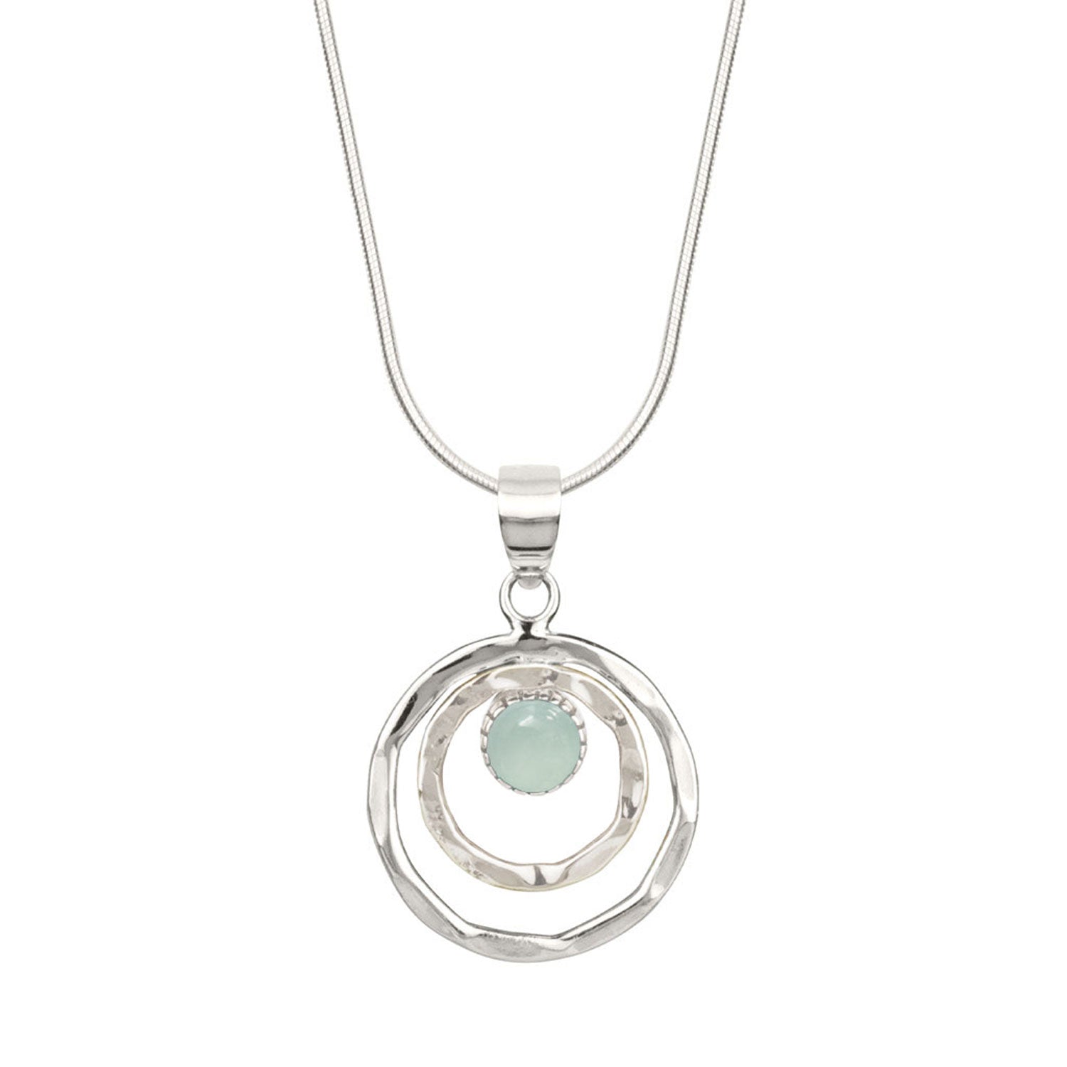 Infinity Universe Silver Necklace - Chalcedony