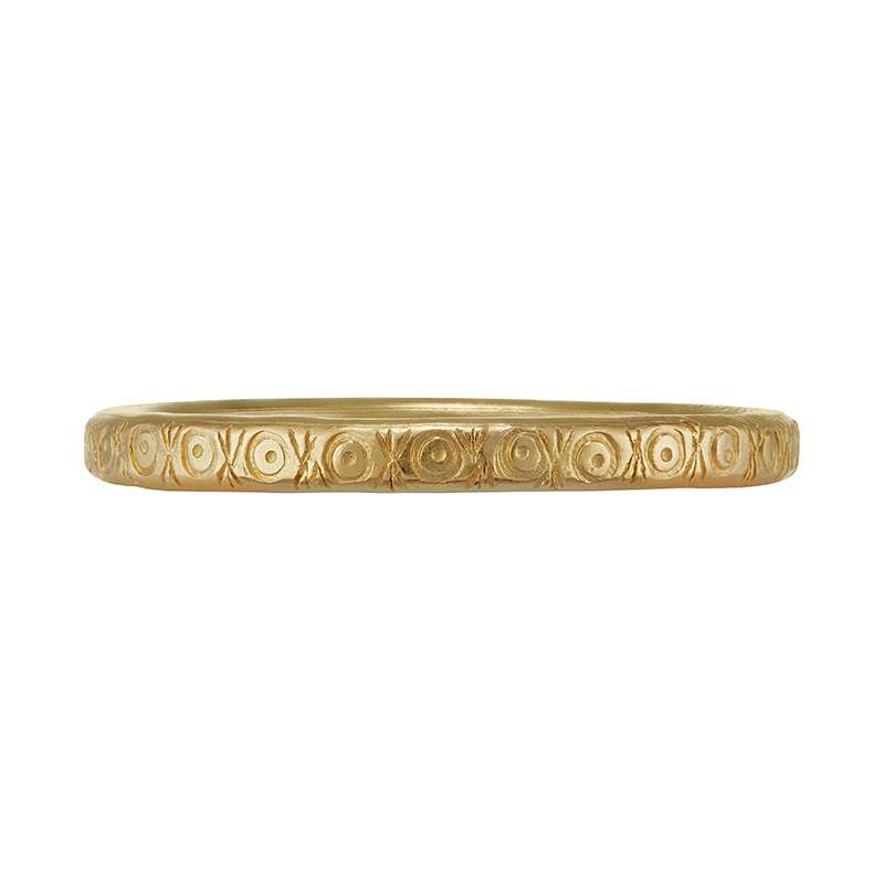Inipi — Circle-Stamped 18ct Fairmined Gold Wedding Band