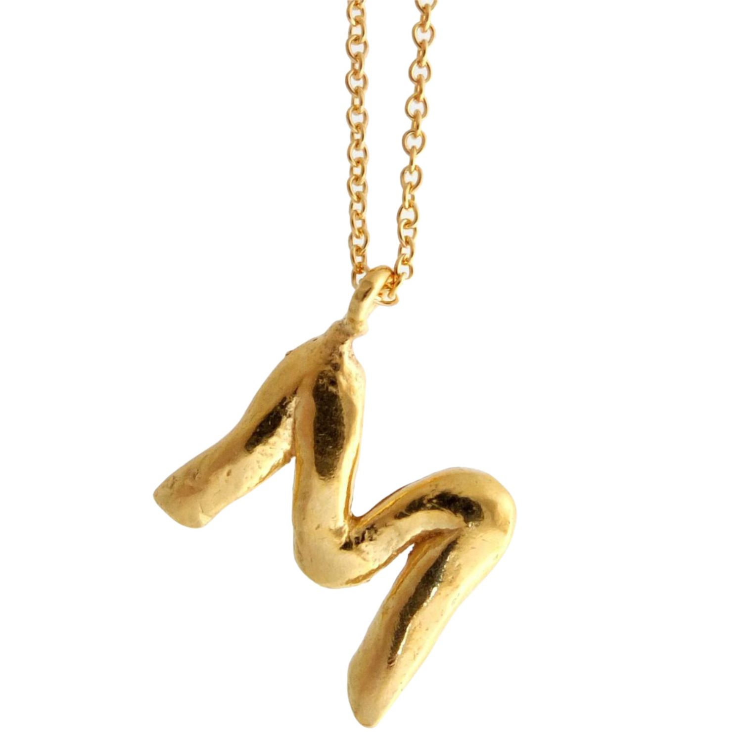 Initial Necklace Gold Plated A-Z