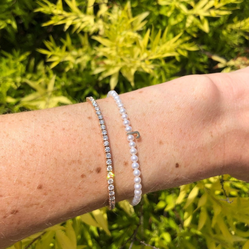 Pearl Initial Bracelet