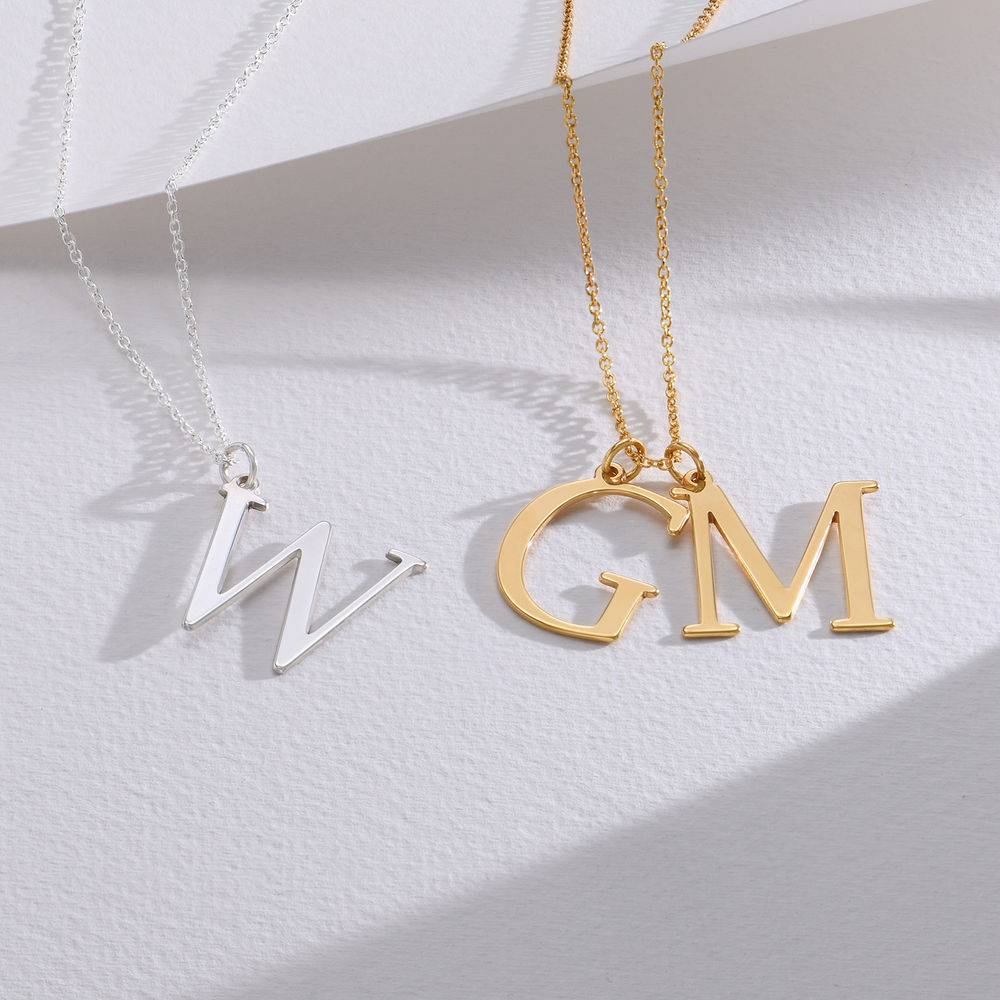 Initials Necklace in 18K Gold Vermeil