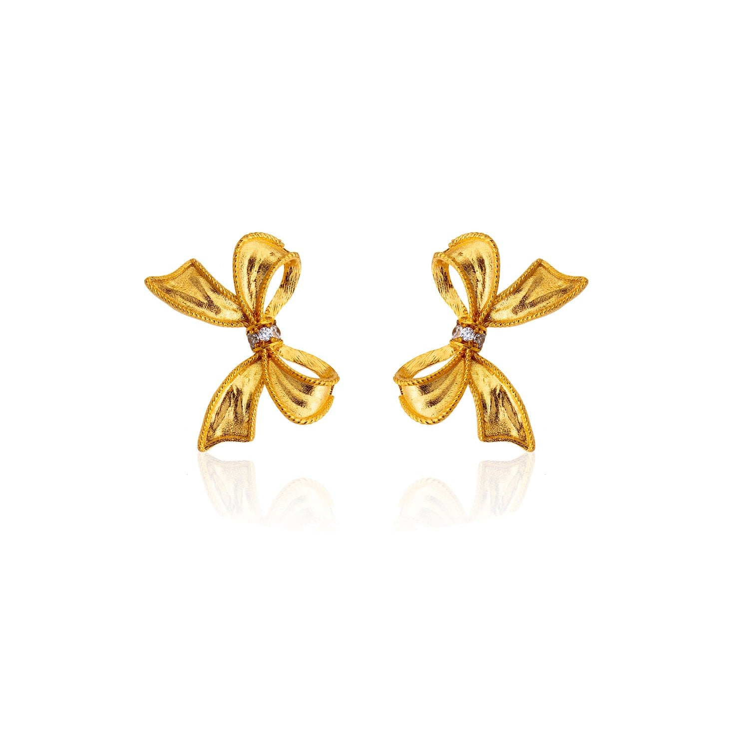 Gold Bow Earrings
