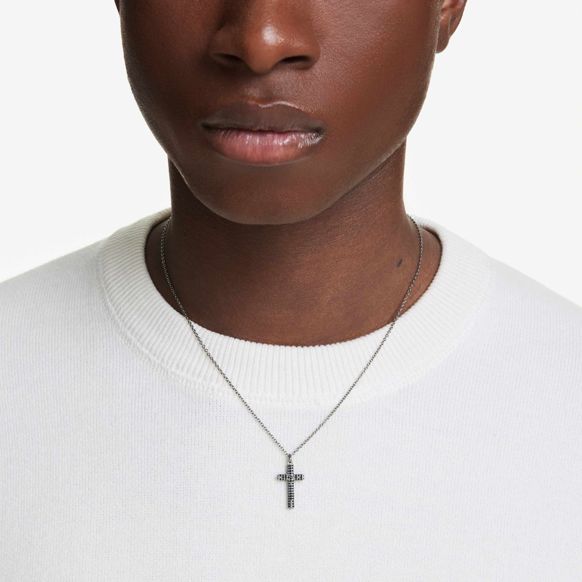 INSIGNE PENDANT CROSS GRAY RUTHENIUM PLATED