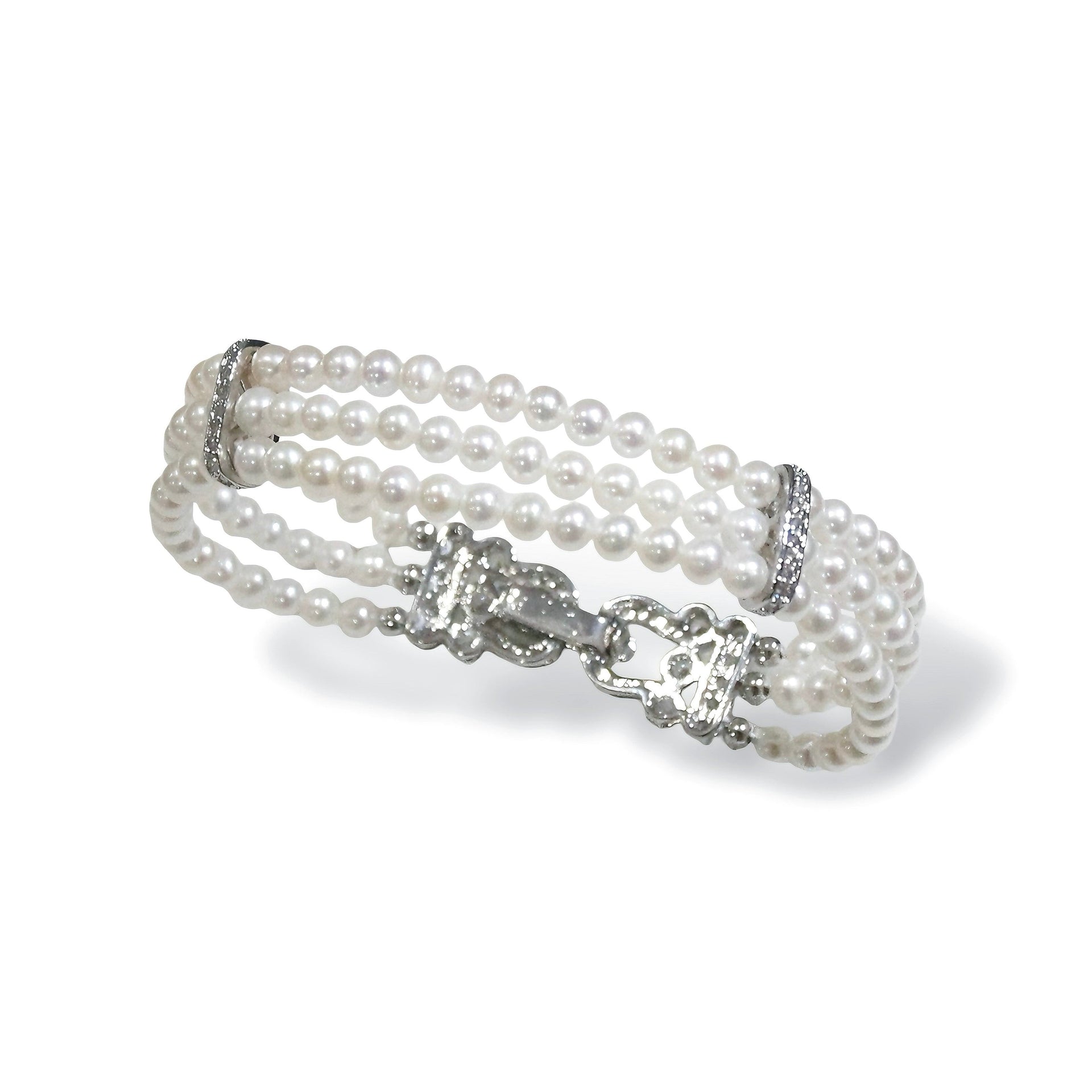 Interlace Triple Pearl Bracelet