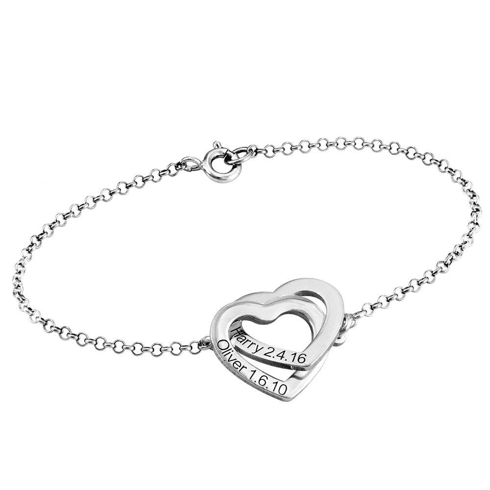 Jewelry Gifts - Interlocking Hearts Bracelet in Sterling Silver