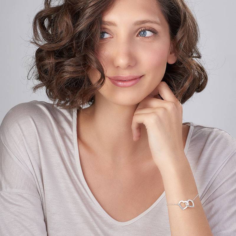 Jewelry Gifts - Interlocking Hearts Bracelet in Sterling Silver