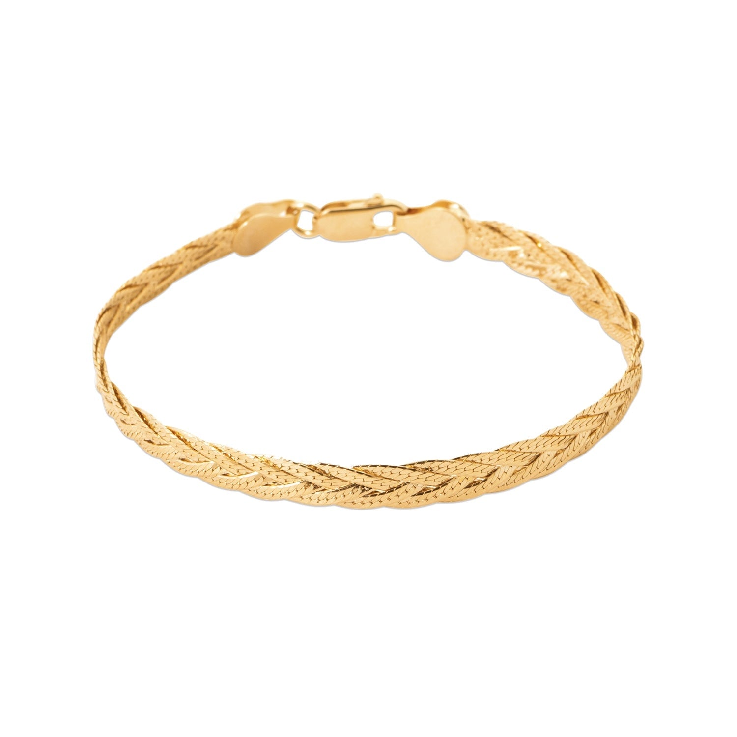 Interwoven Double Herringbone Twisted Bracelet Luxe