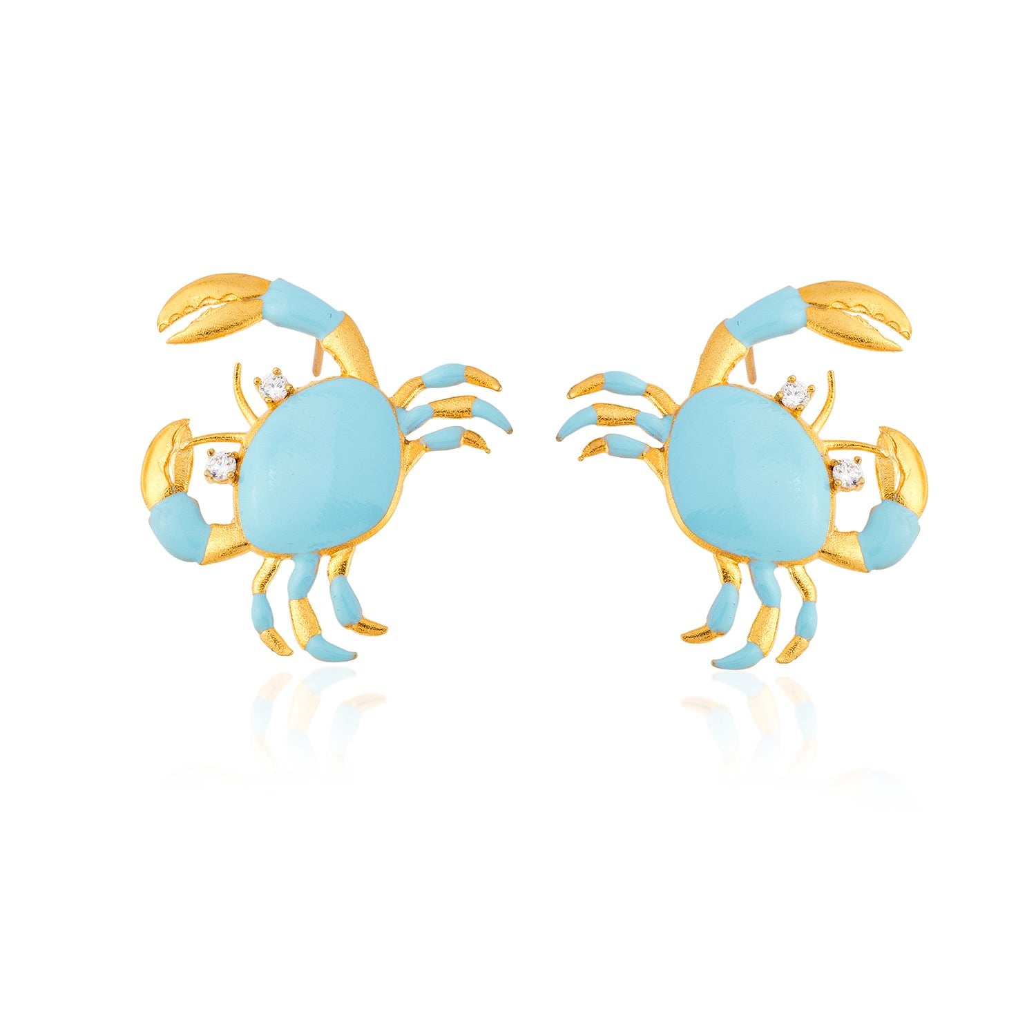 Turquoise Crab Earrings