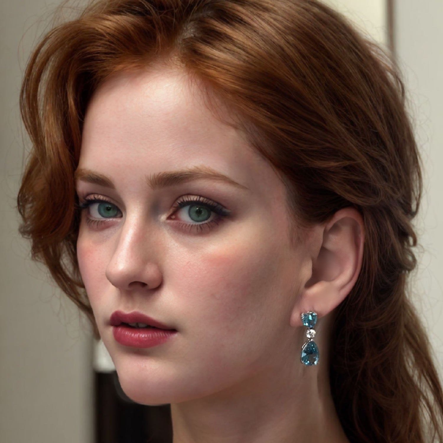 Irina Blue Topaz Teardrop Earrings Silver