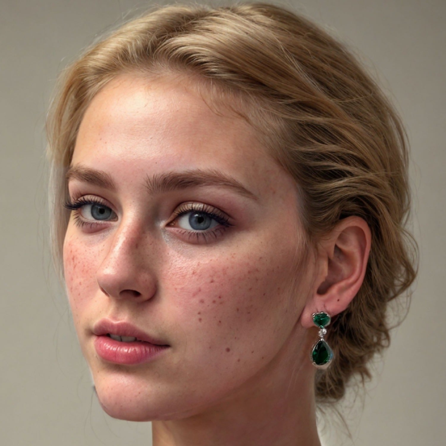 Irina Emerald Teardrop Earrings Silver