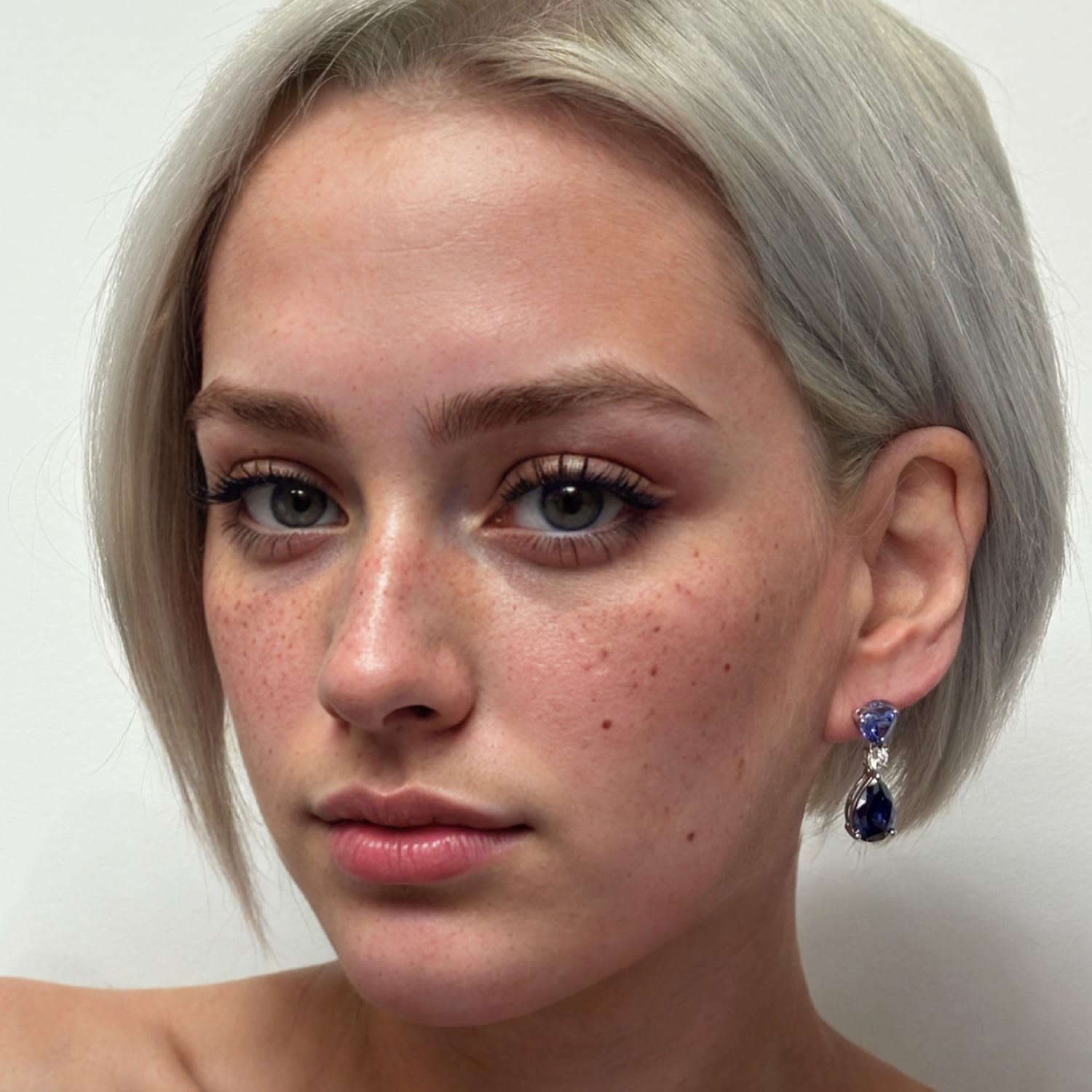 Irina Tanzanite Teardrop Earrings Silver