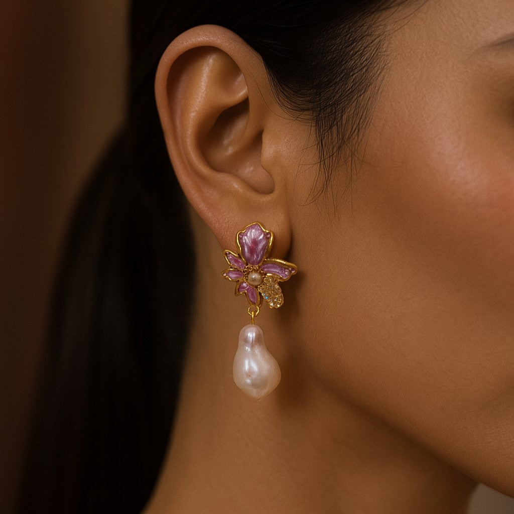 Iris Bloom Earrings