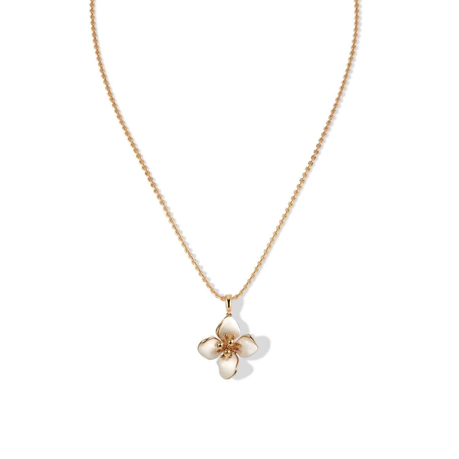 Iris Blossom Pendant Neckalce