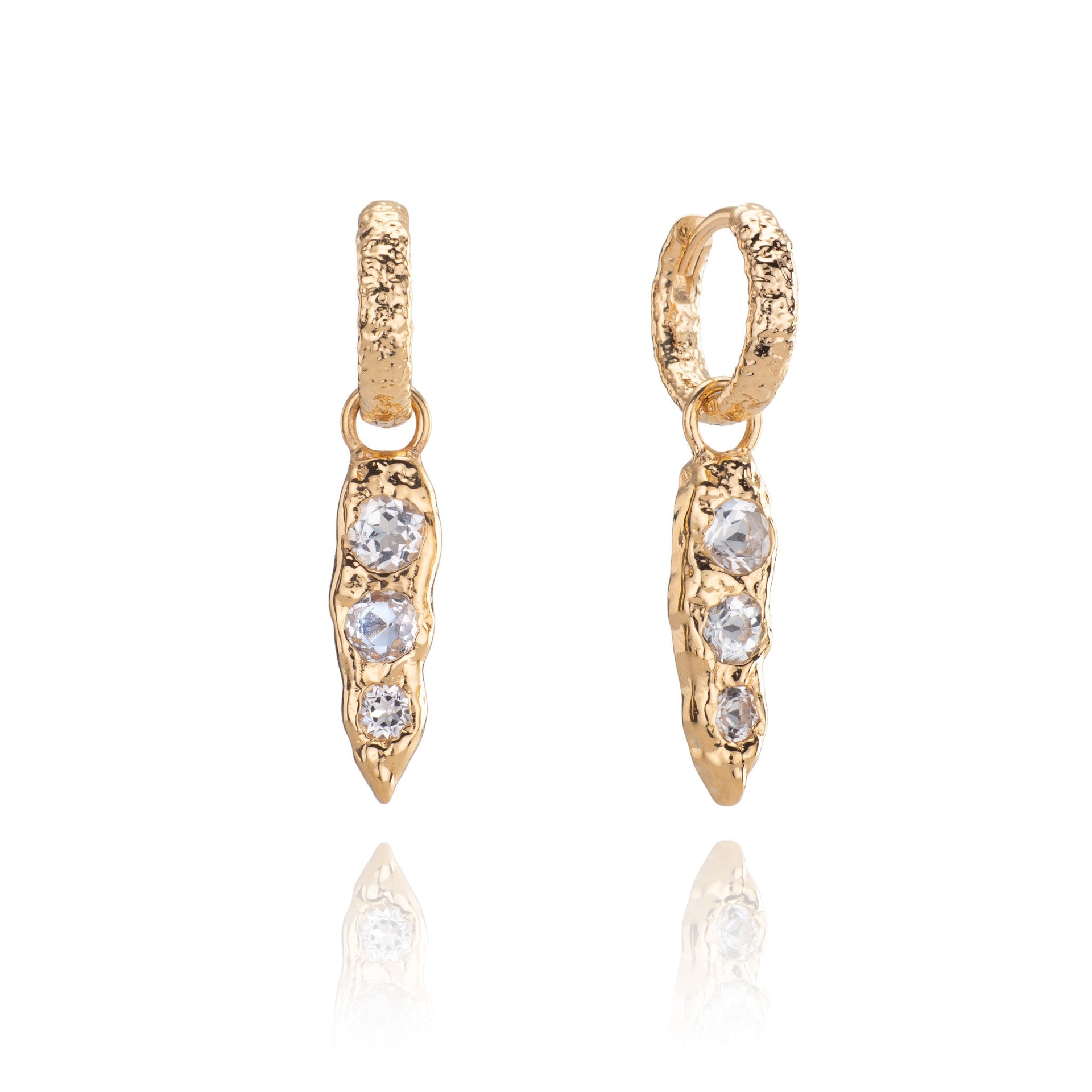 Iris Molten Spike Earring Charm - Gold