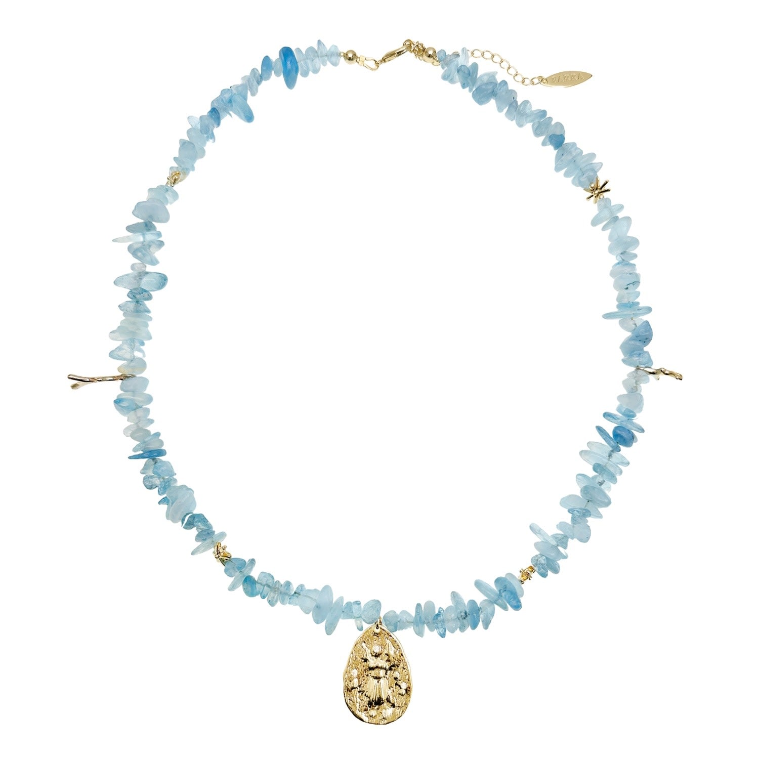 Irregular Aquamarine Pendant Necklace