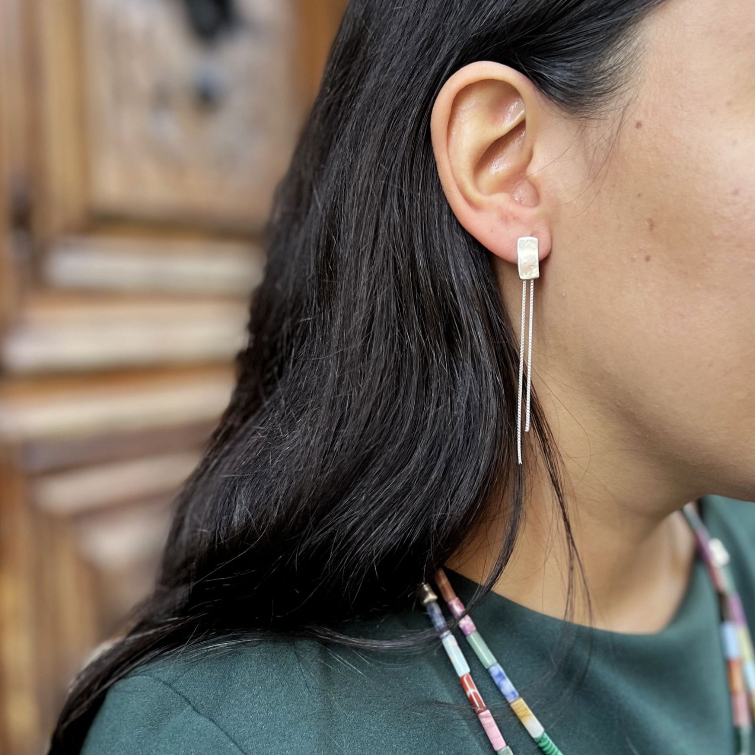 Isadora Silver Stud Earrings