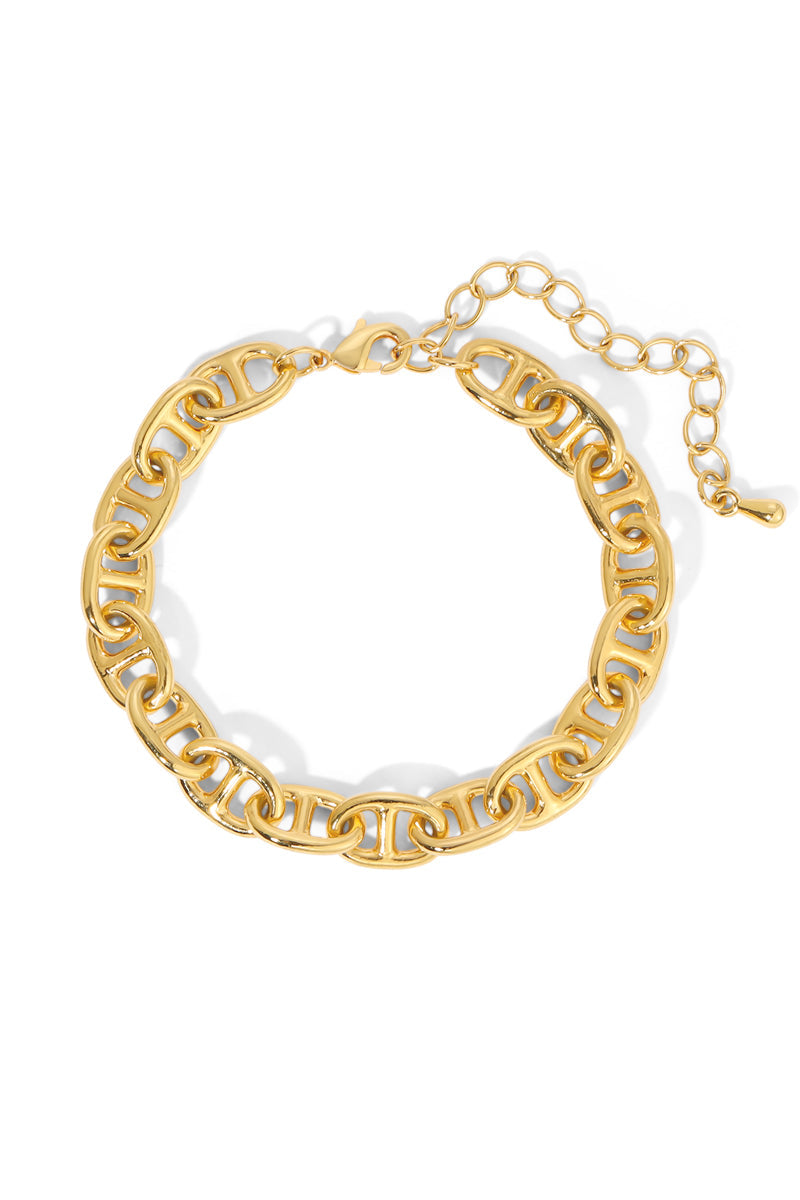 Isla Anchor Chain Bracelet - Gold