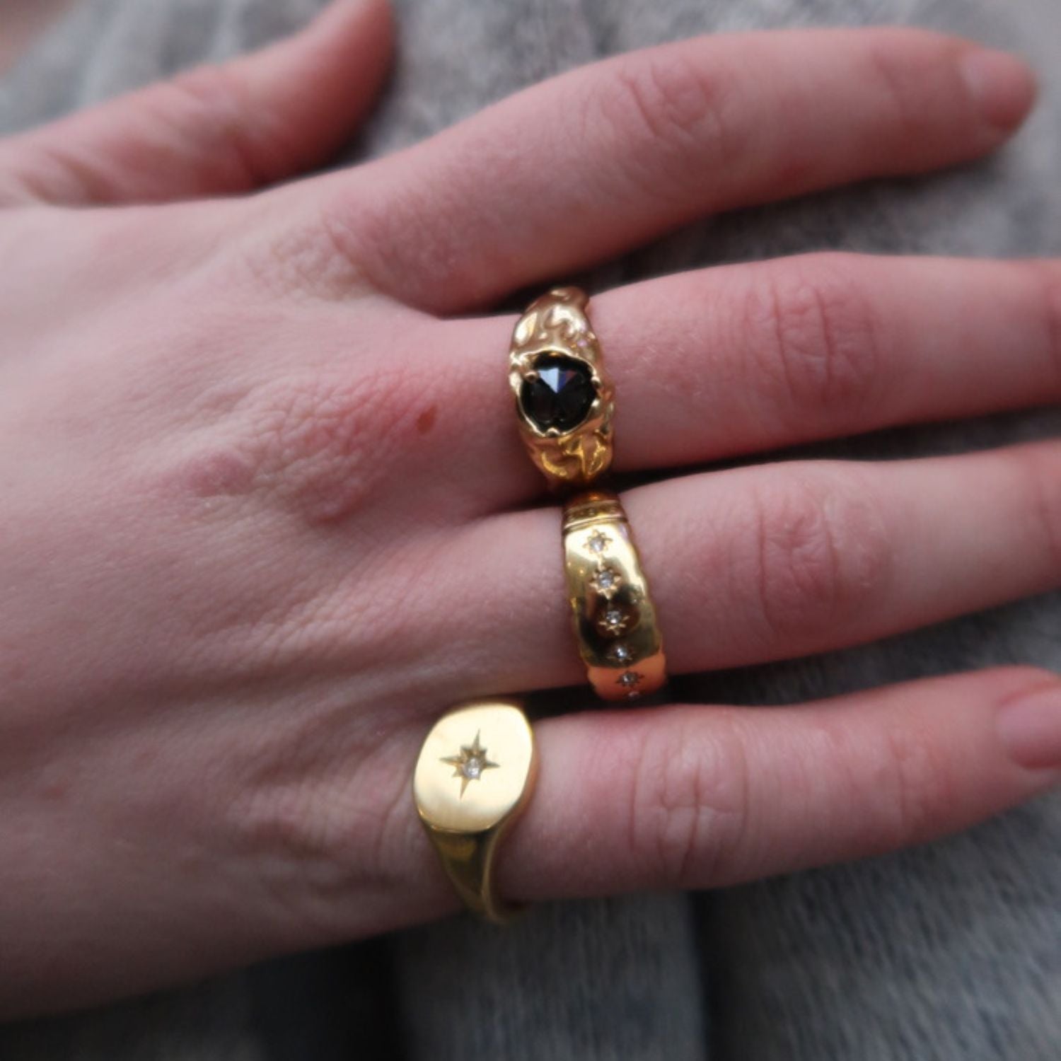 Hailey's Star Ring In Gold