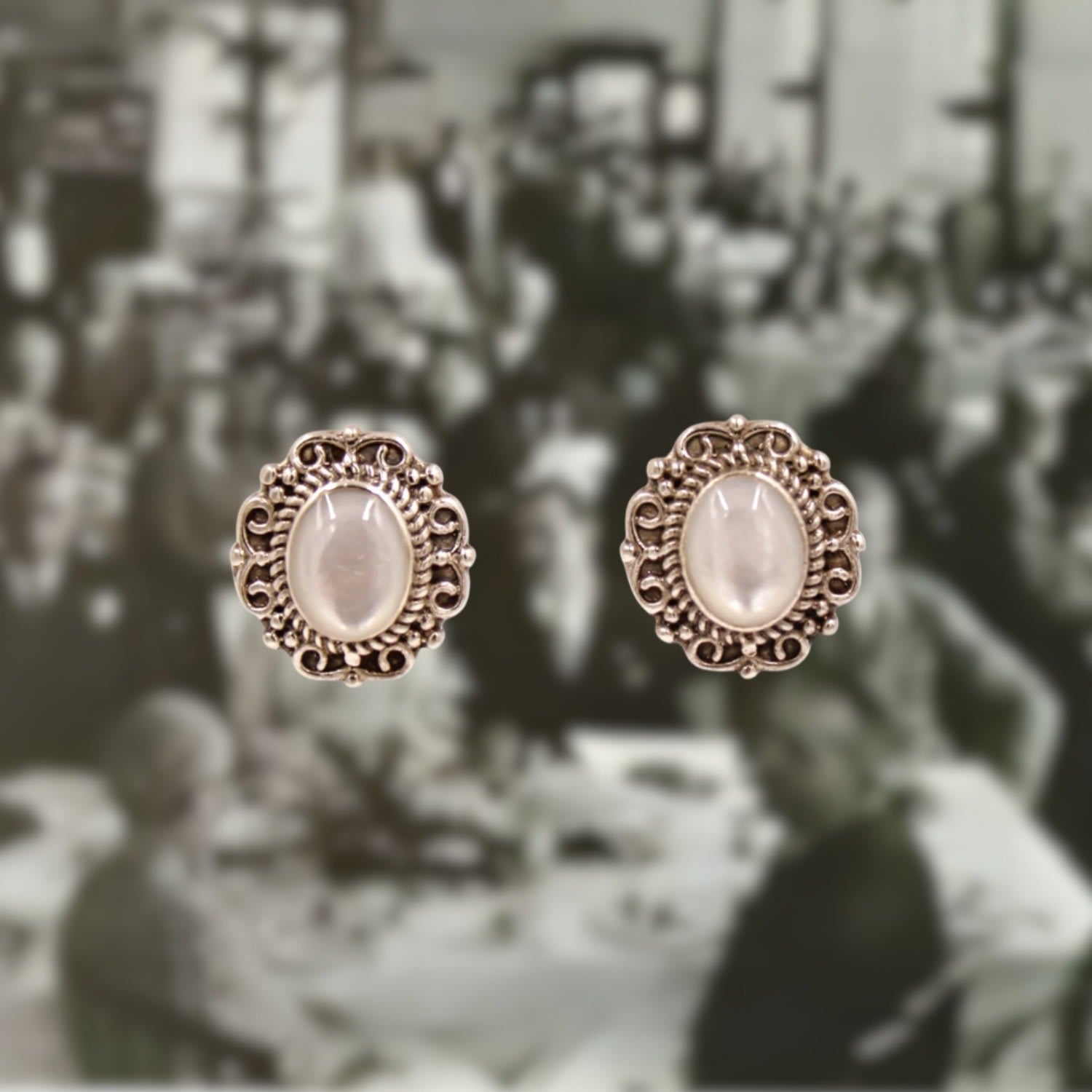 Istanbulite Moon Stone Earrings