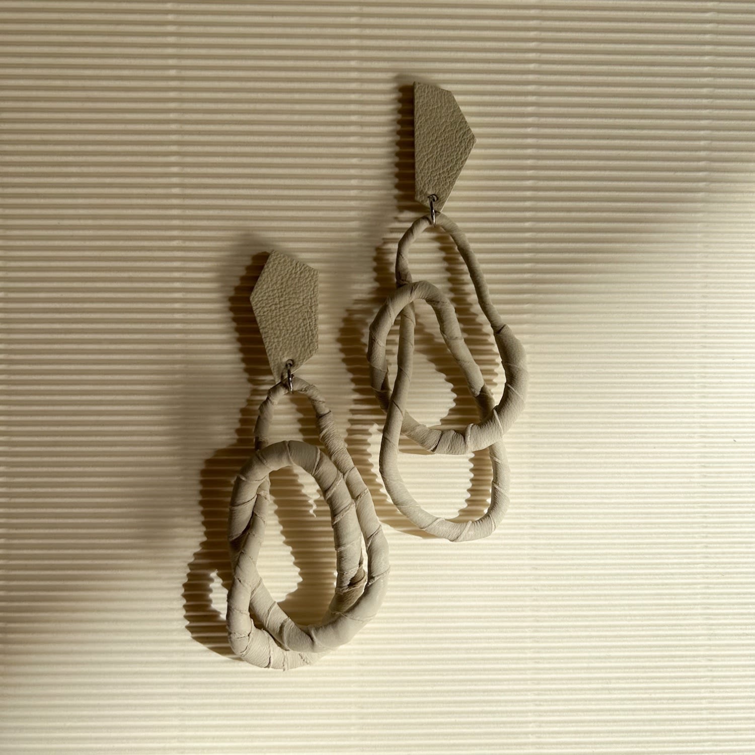 Ivory Geo Flex Dangle Earrings