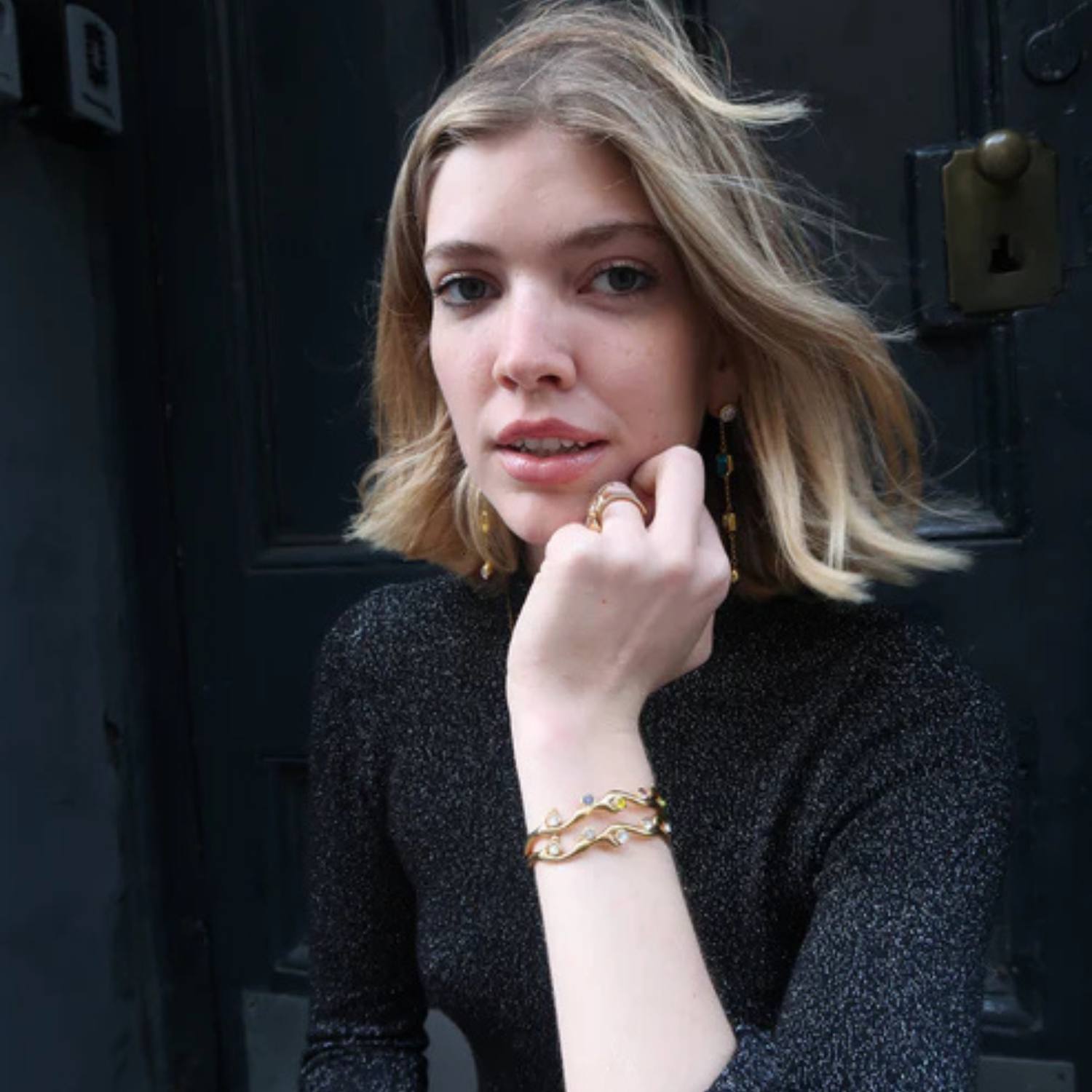 Ivy's Enchanted White Bangle