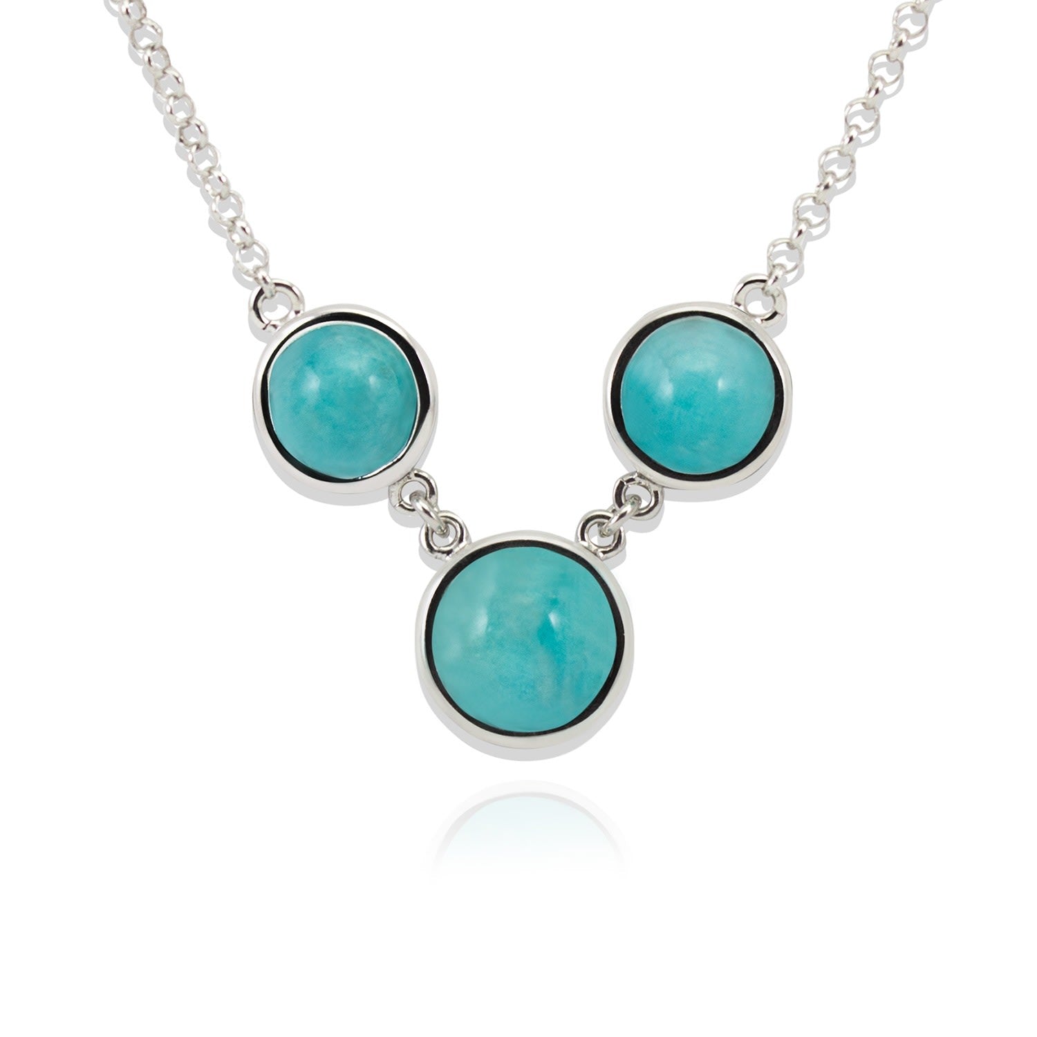Satellite Sterling Silver Amazonite Necklace