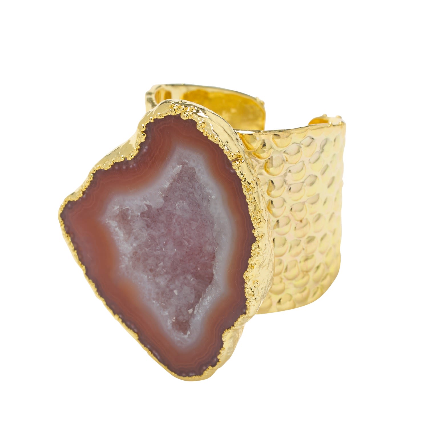 Caramel Mega Gemstone Gold Statement Ring