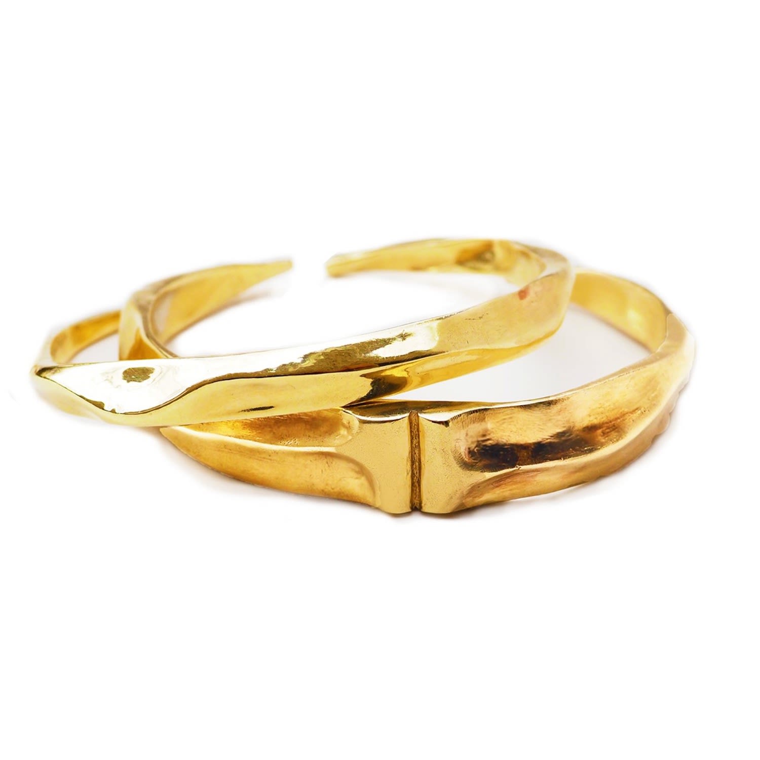 Fortitude Large Bangle Cuff Bracelet - Gold