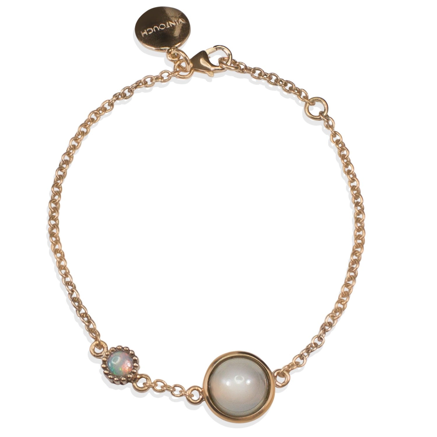 Satellite Rose Gold Vermeil Moonstone Bracelet