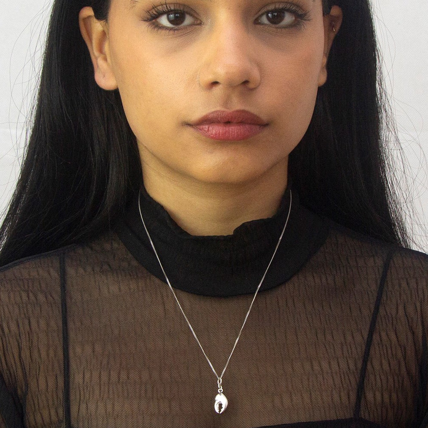 Mini Crab Claw Pendant In Sterling Silver