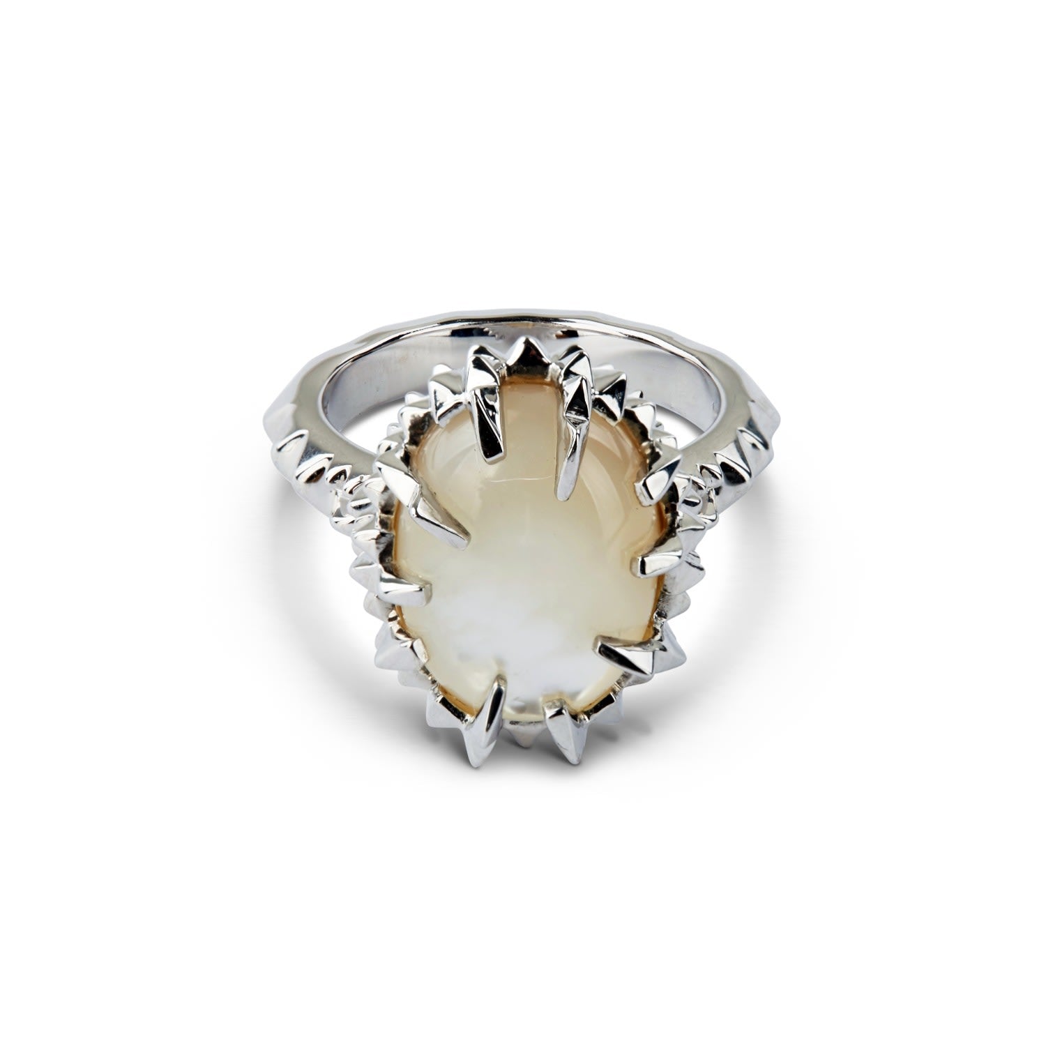 Ivory Mother Of Pearl Ring Silver