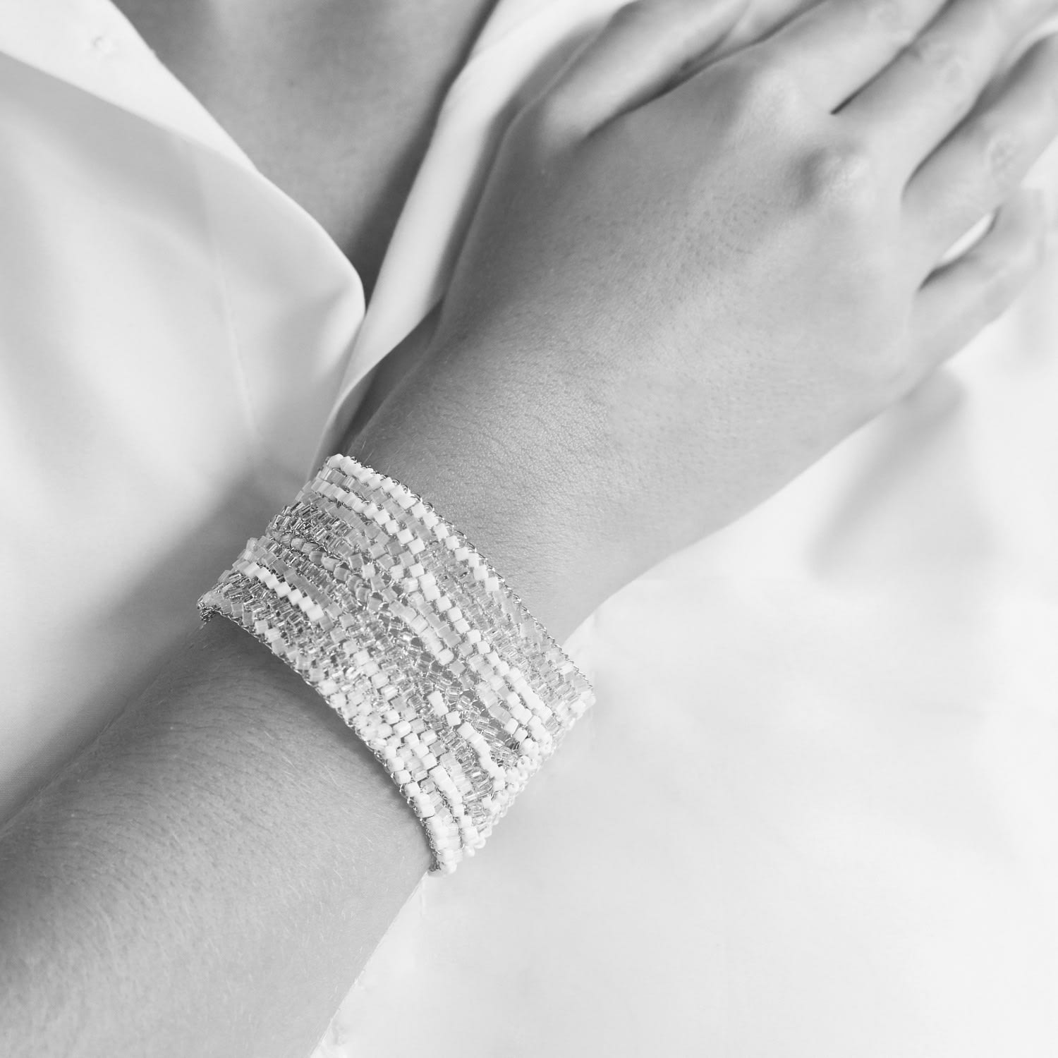 Blue & Brown Mix Signature Handmade Crochet Bracelet