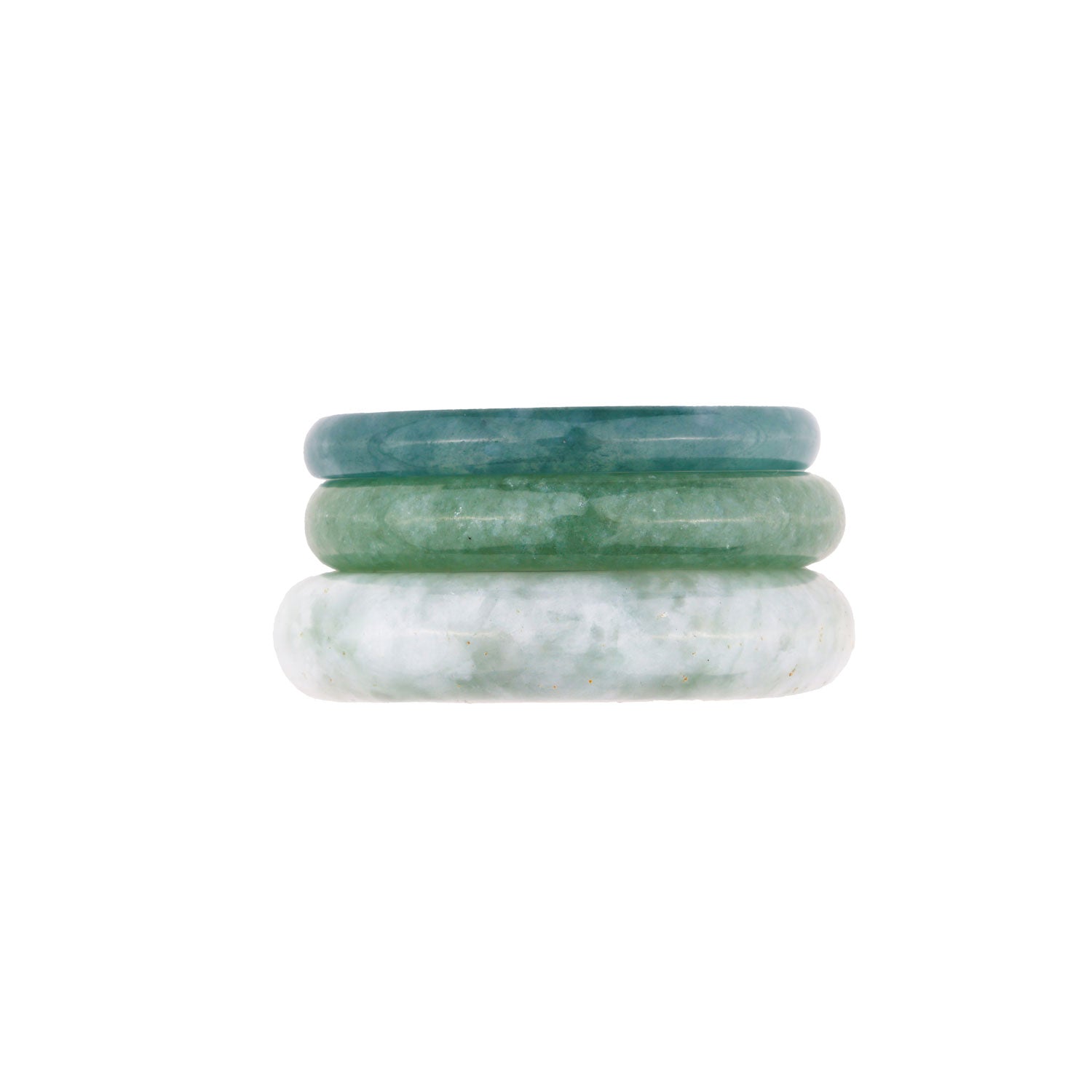 Jade Jadeite Gemstone Stone Rings Set Ring Bands