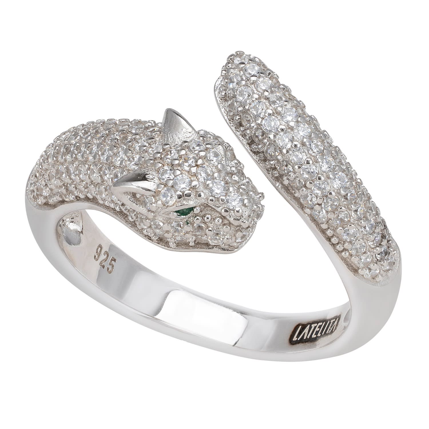 Jaguar Cocktail Ring Silver