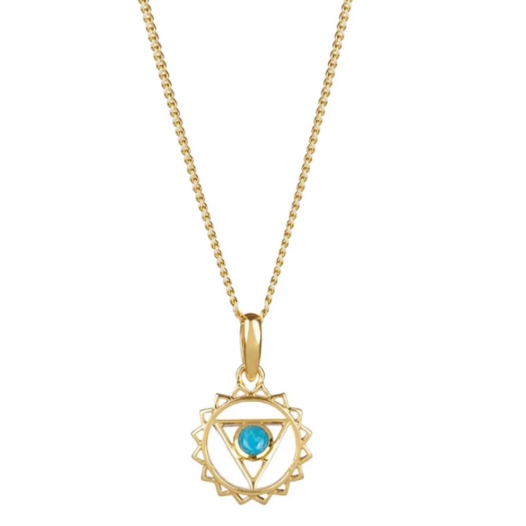 Throat Chakra Gold Vermeil Necklace - Turquoise