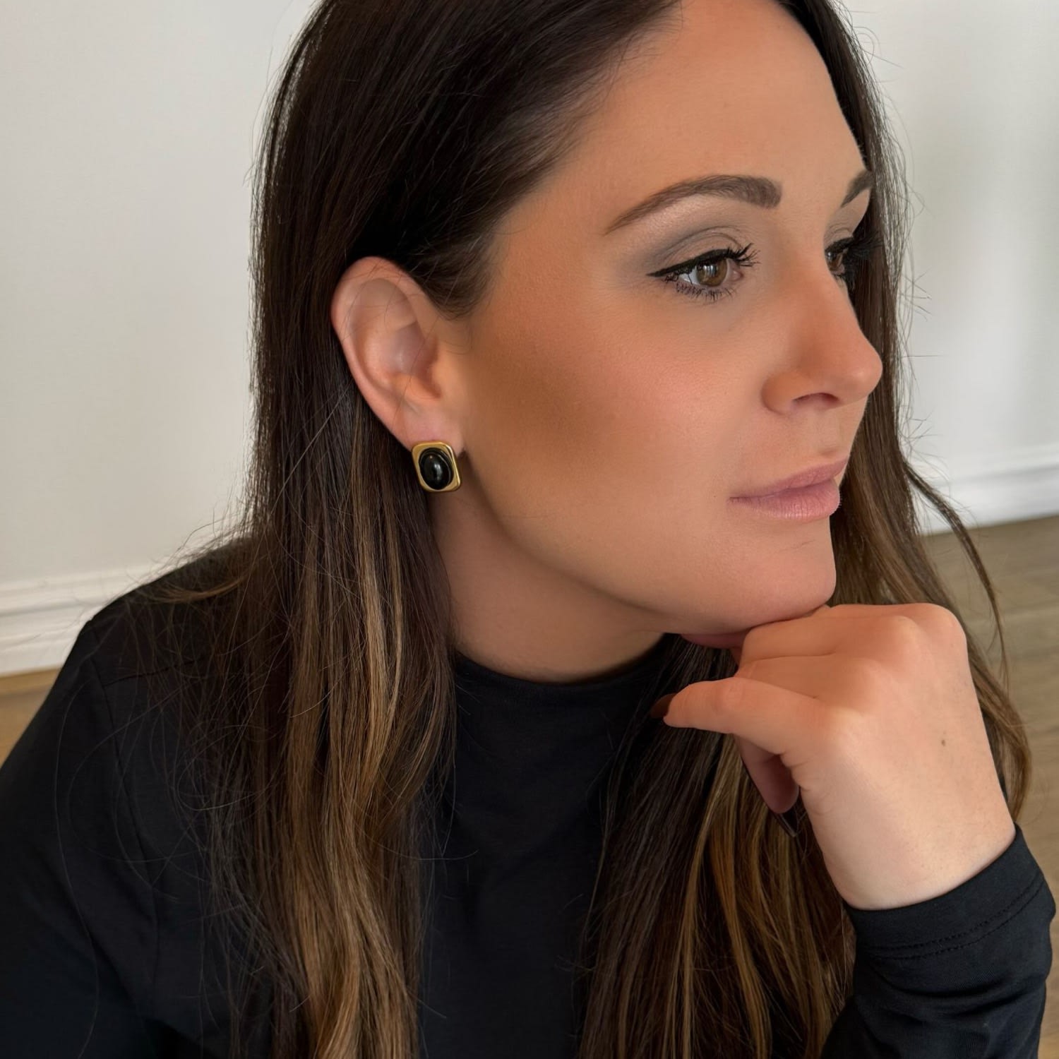 Jasmine Vintage Button Earrings