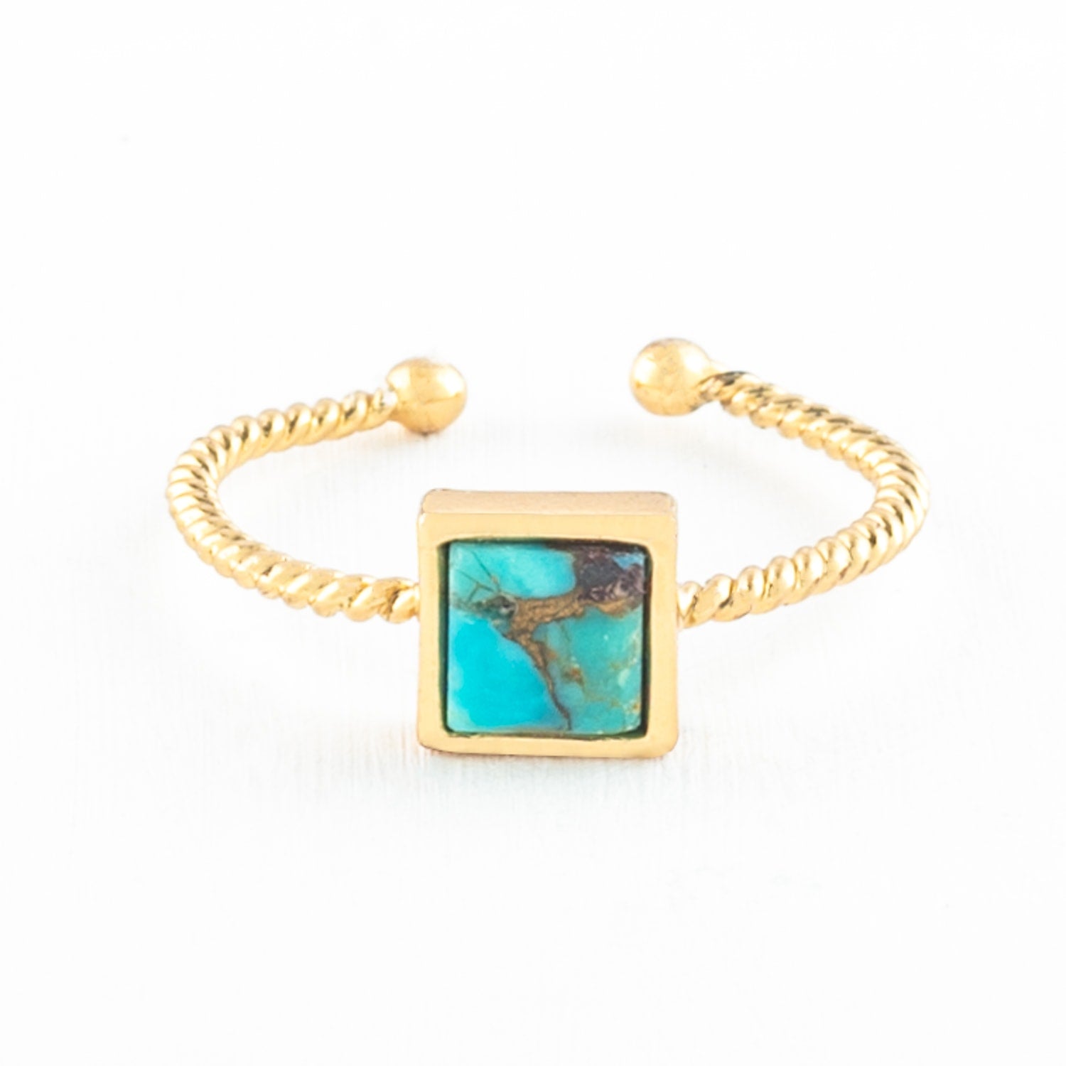 Jayne Turquoise Square Ring