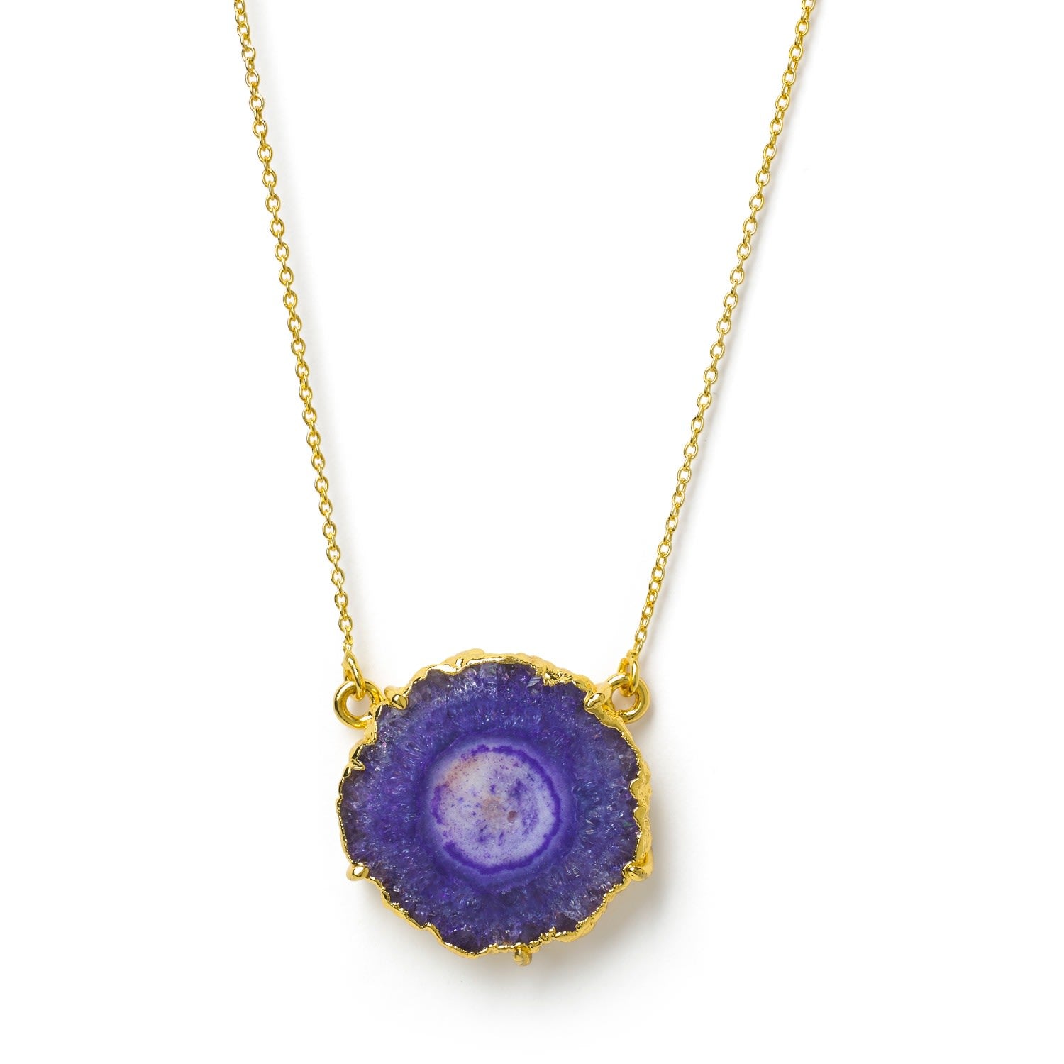 Purple 'Solar Power' Gold Vermeil Gemstone Necklace