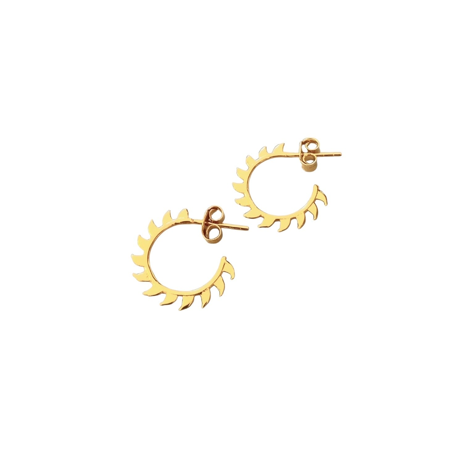 Wild Tiger Claw Hoops - Gold Vermeil