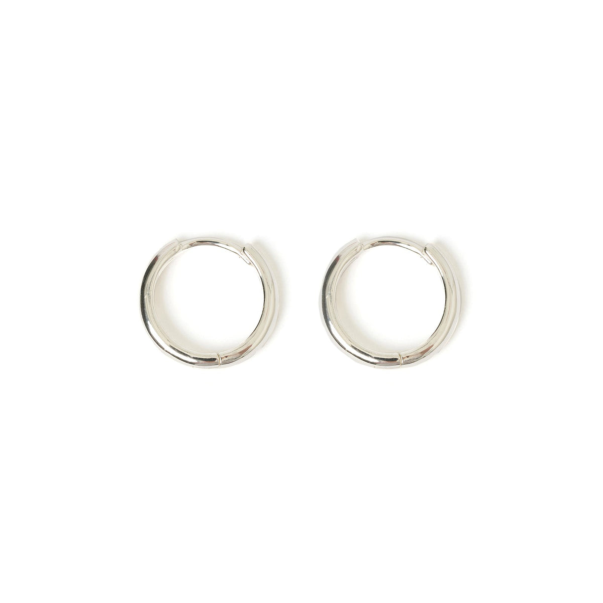 Jett Silver Hoop Earrings