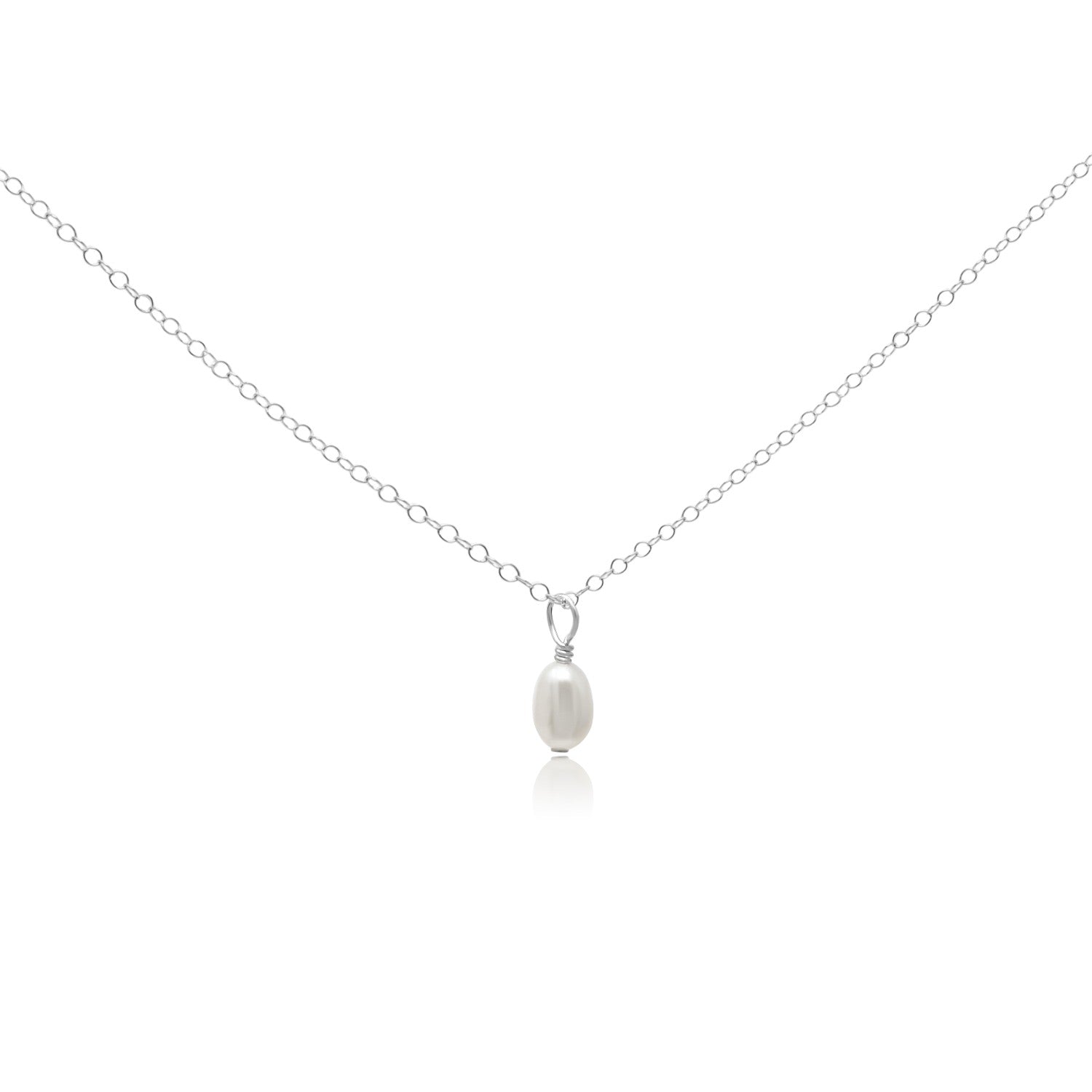 Mini Florence Small Pearl Pendant Sterling Silver Necklace