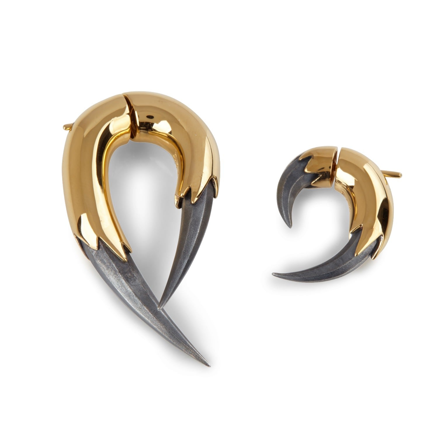 Small Vampire Claw Earrings Gold