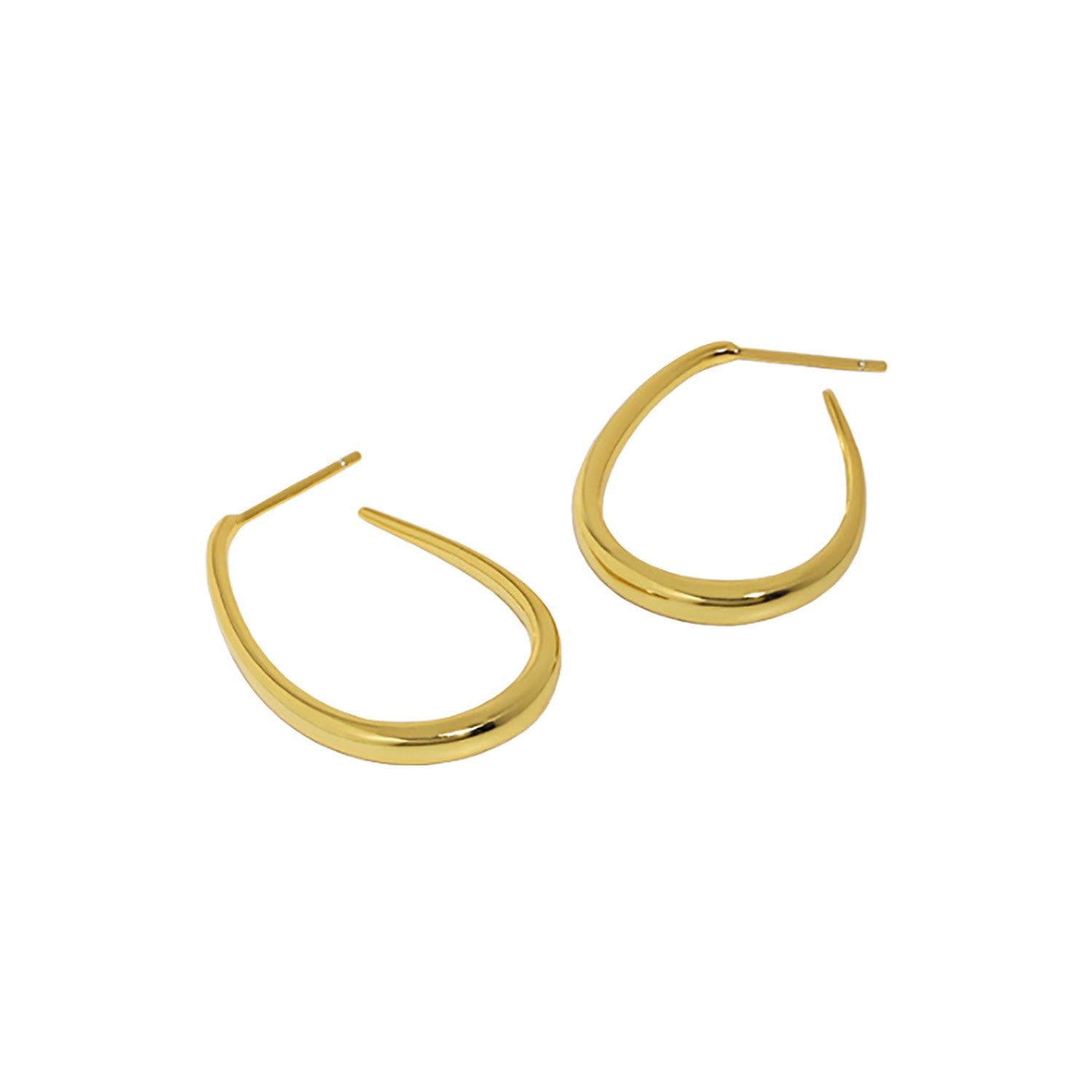 Gold Vermeil Sterling Silver Shiel Hoop Earrings