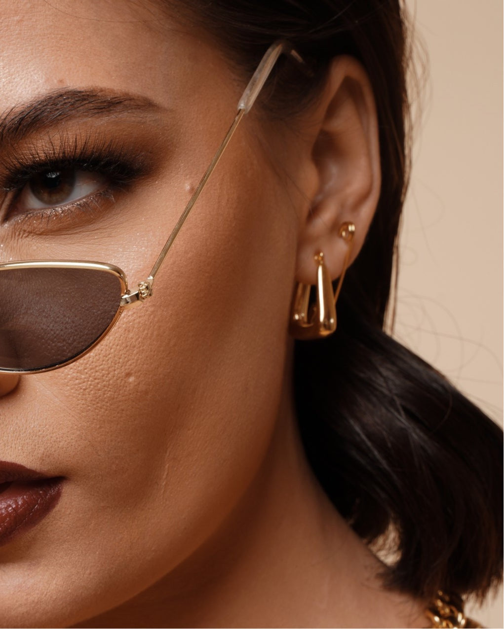 Arabella Stereoscopic Irregular Hoop U Shaped Earrings