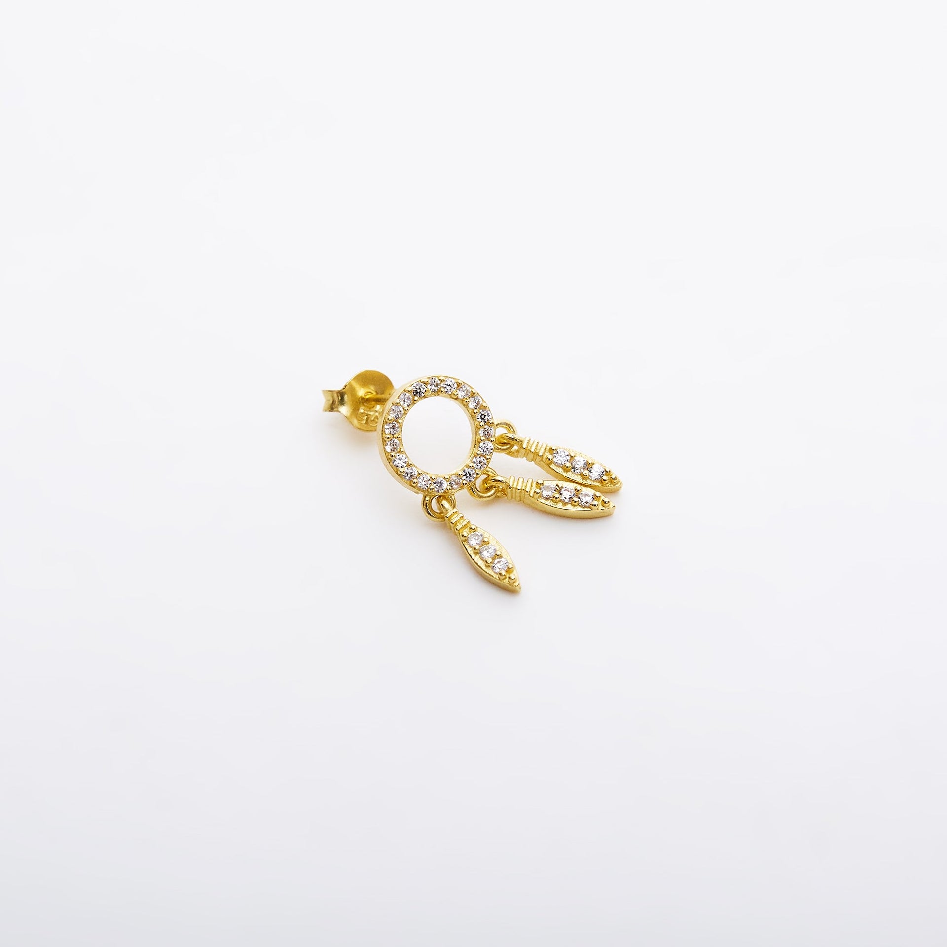 Sterling Silver Dreamcatcher Drop Earring Stud