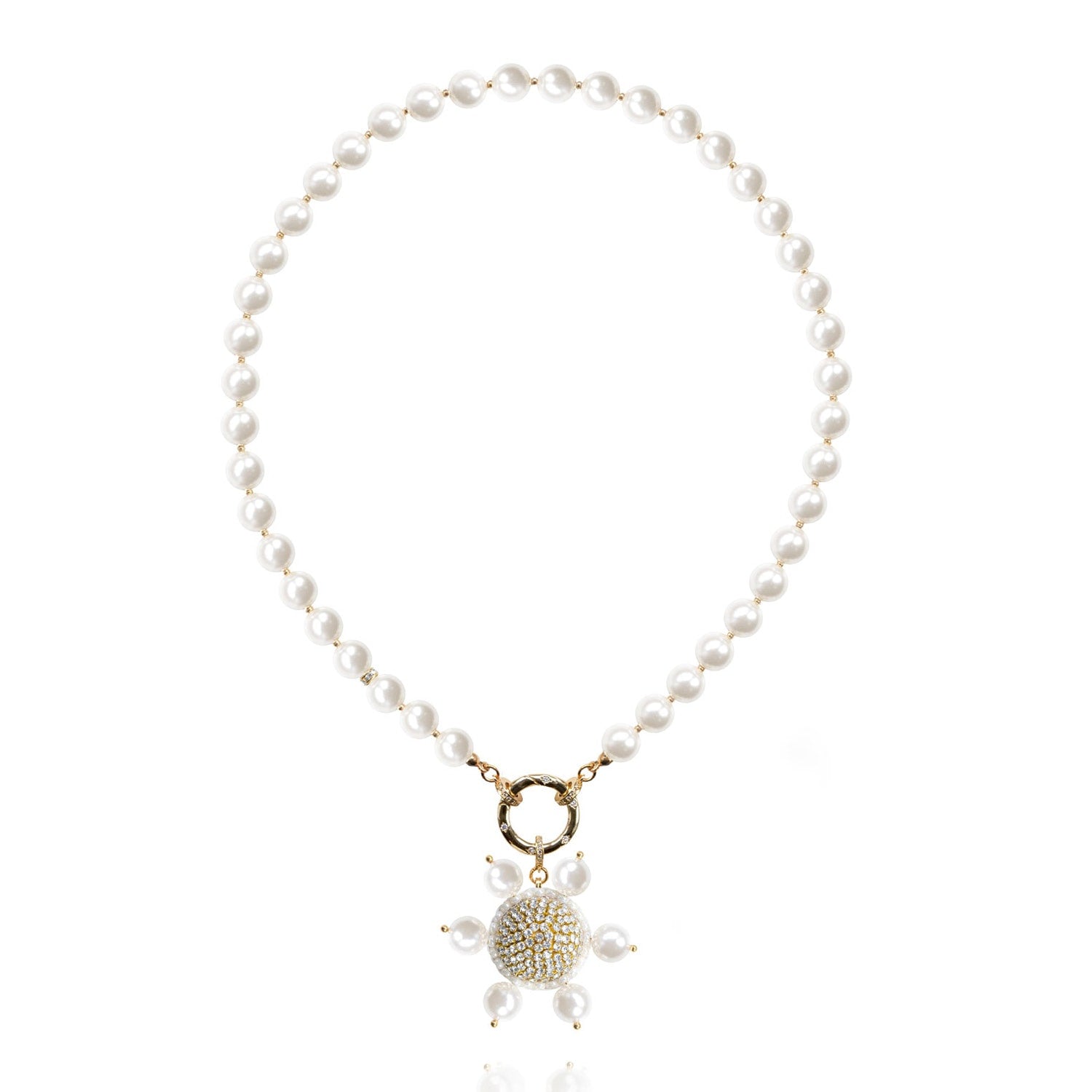 Jolie Necklace In White Pearl