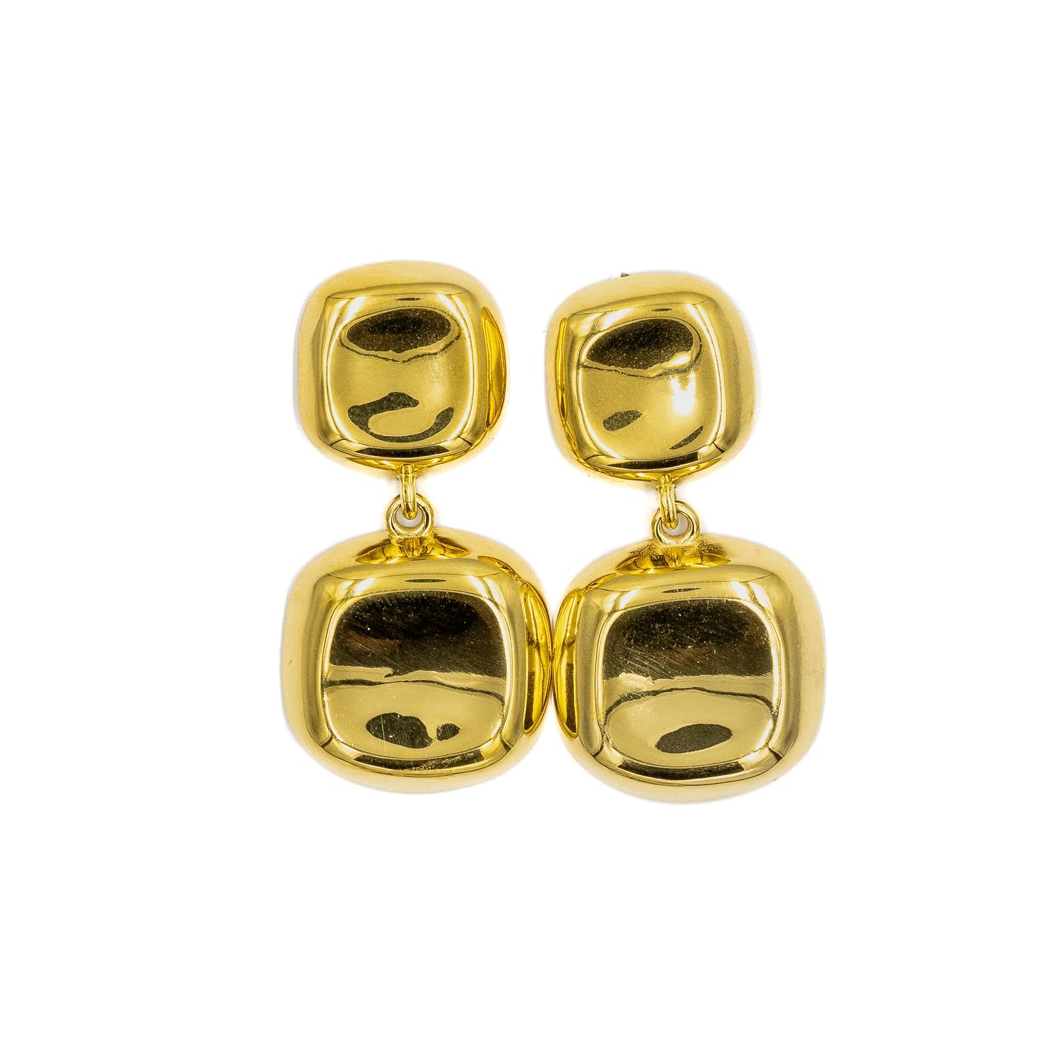 Double Drop Gold Earrings